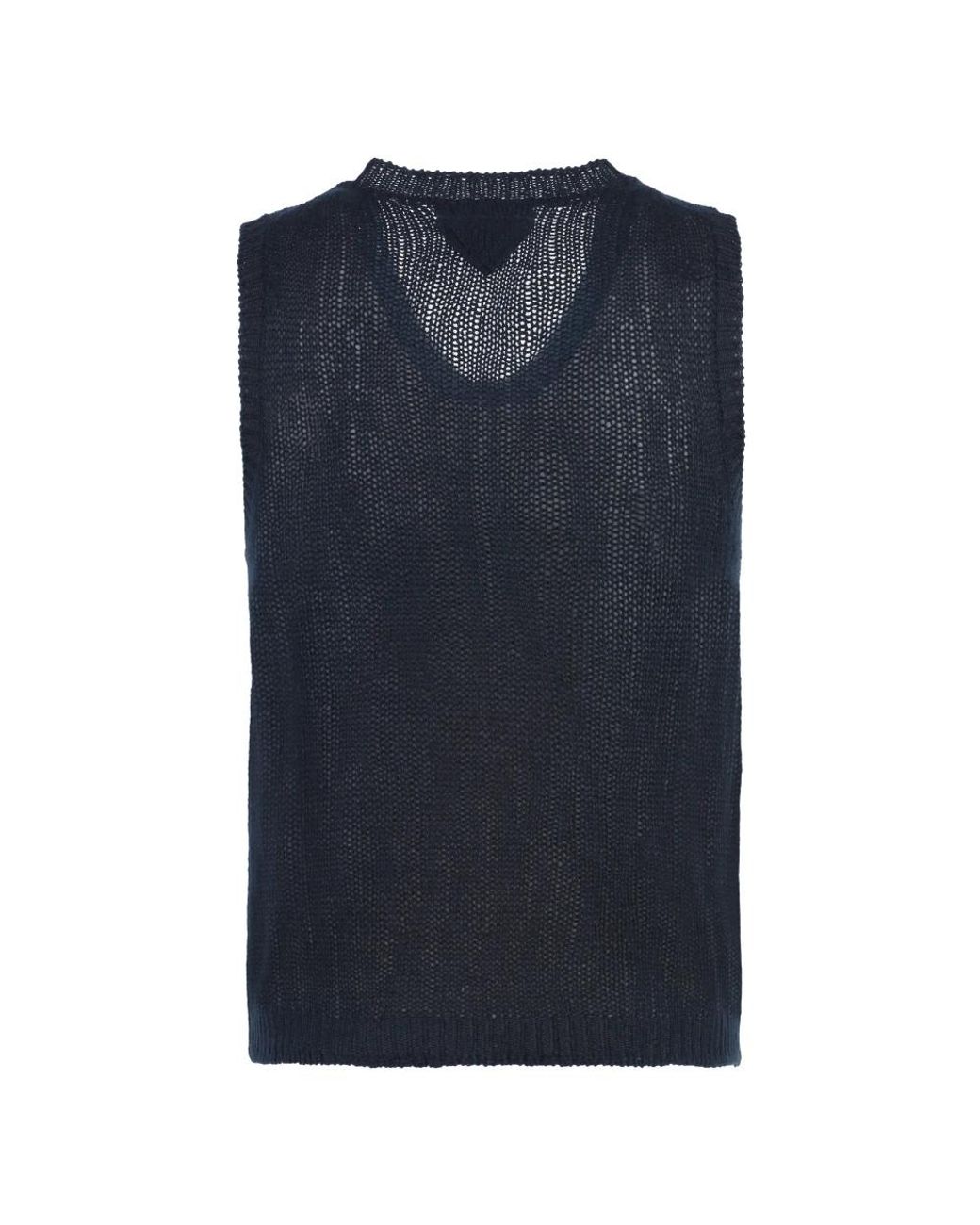 Prada Blue Cashmere Knitwear