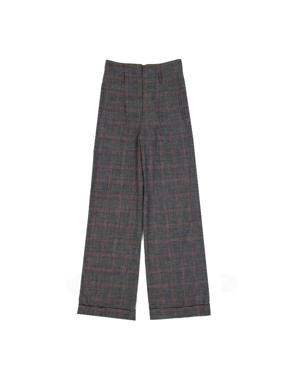 Alberta Ferretti Gray Wide Trousers