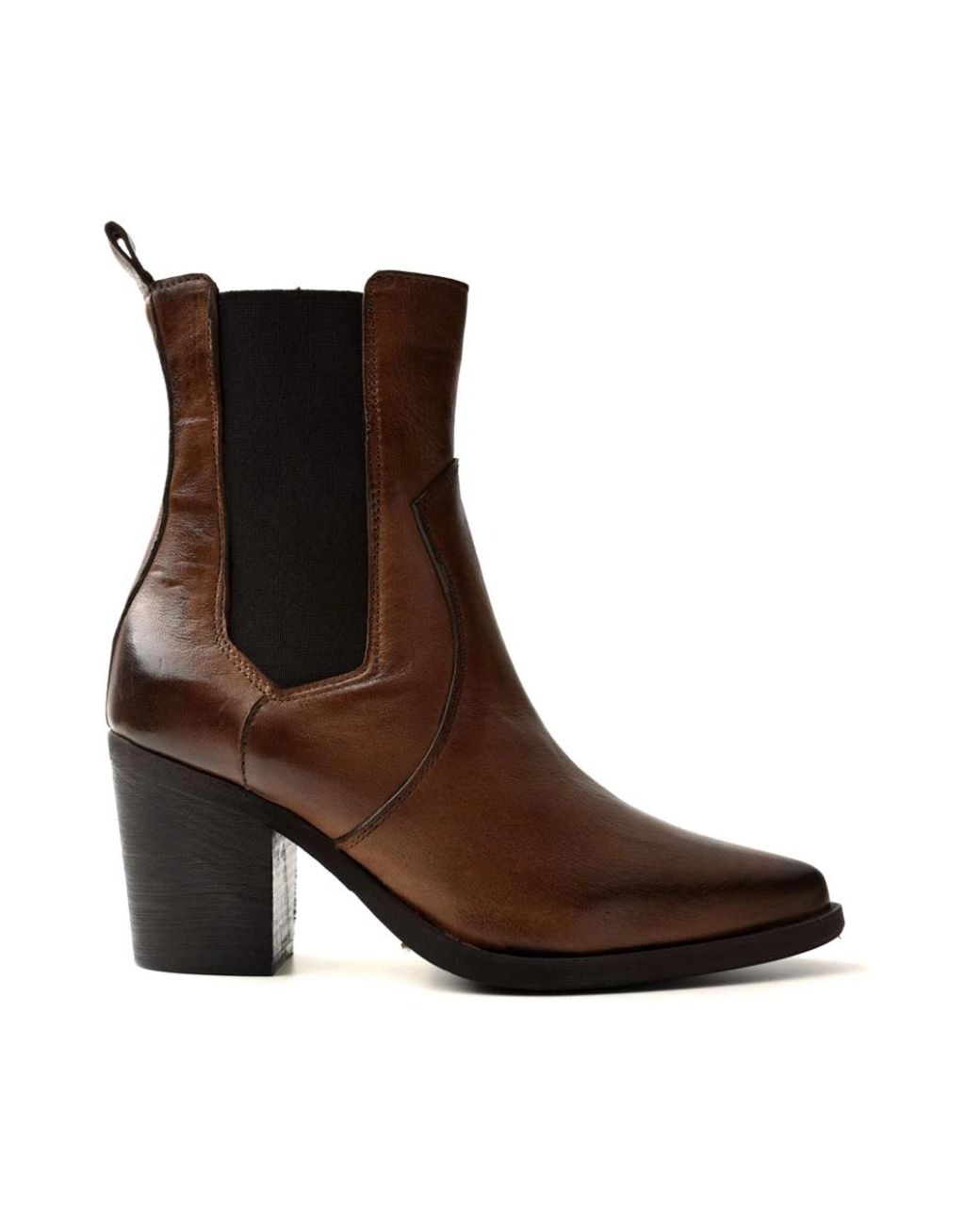 Zoe Brown Heeled Boots