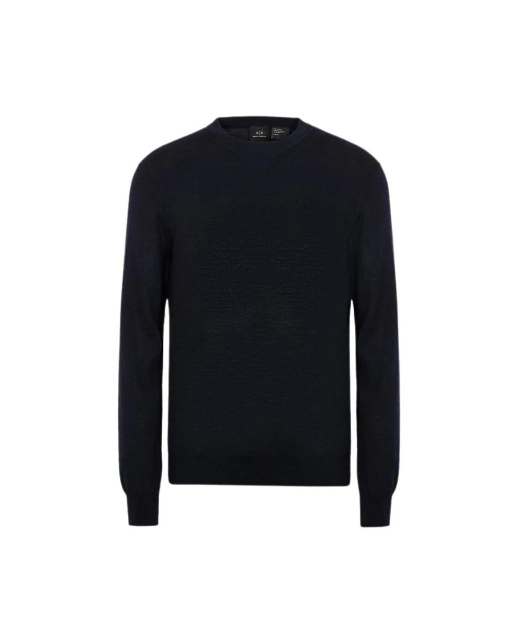 ARMANI EXCHANGE Blue Round-Neck Knitwear for men