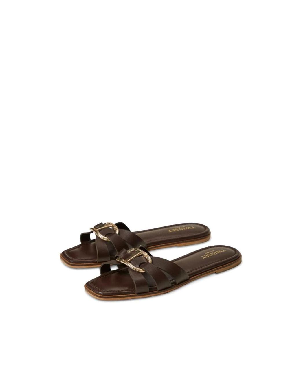 Twinset Brown Sliders
