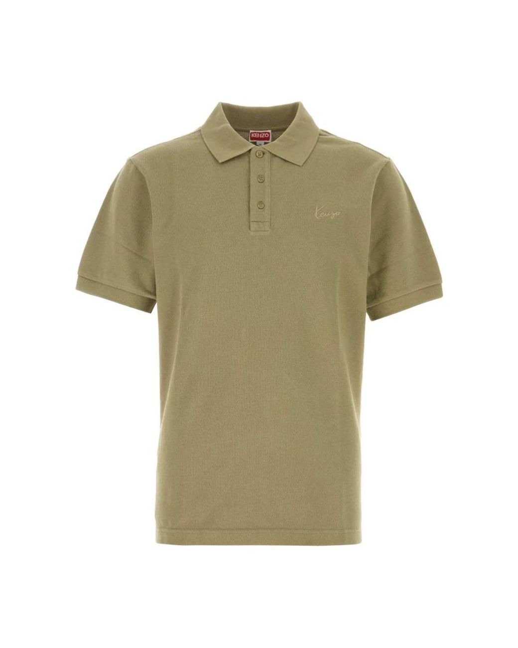 KENZO Green Polo Shirts for men