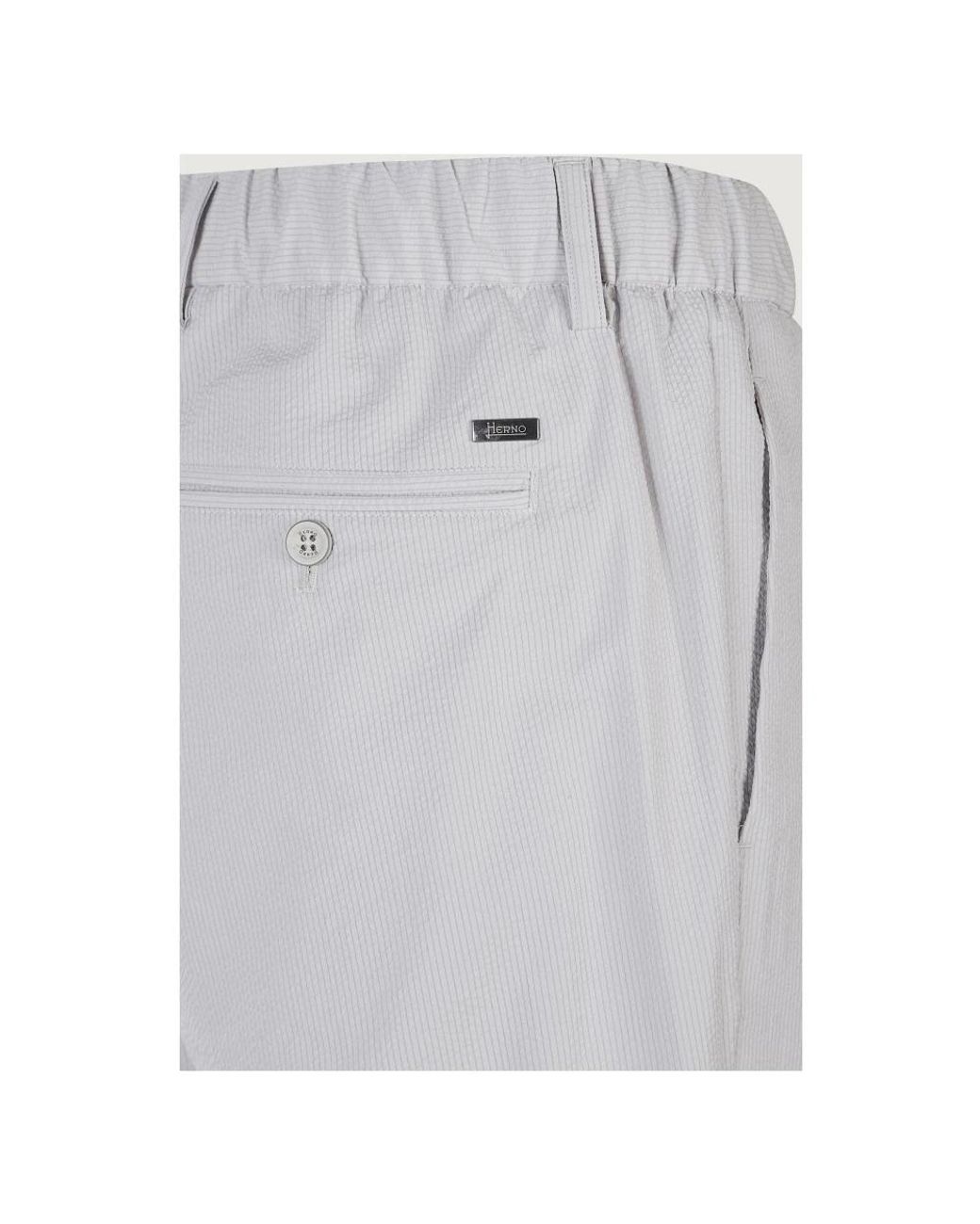 Straight Trousers Herno pour homme en coloris Gray