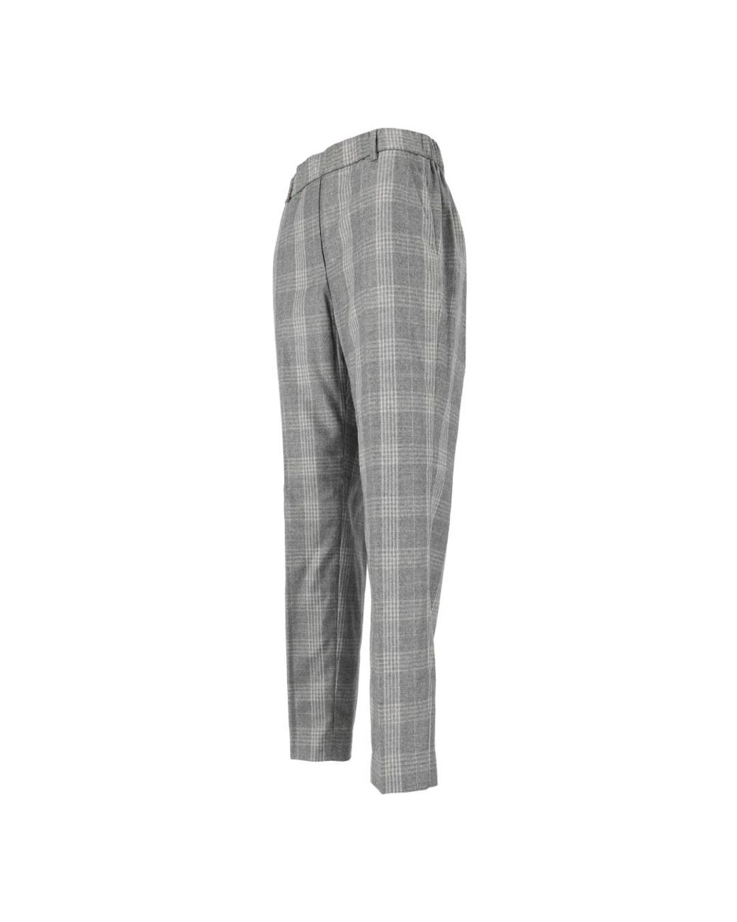 Peserico Gray Slim-Fit Trousers
