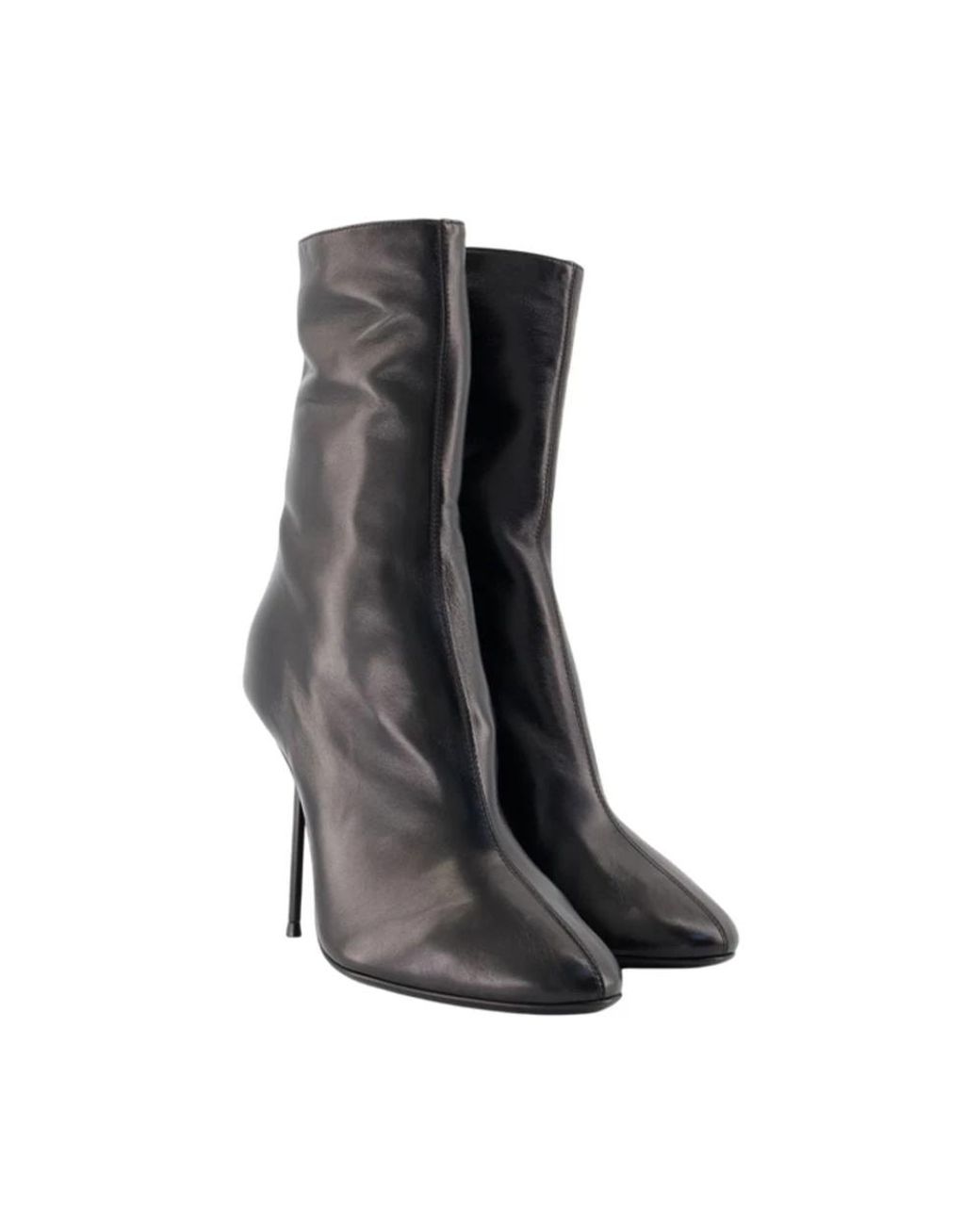 Paris Texas Black Heeled Boots