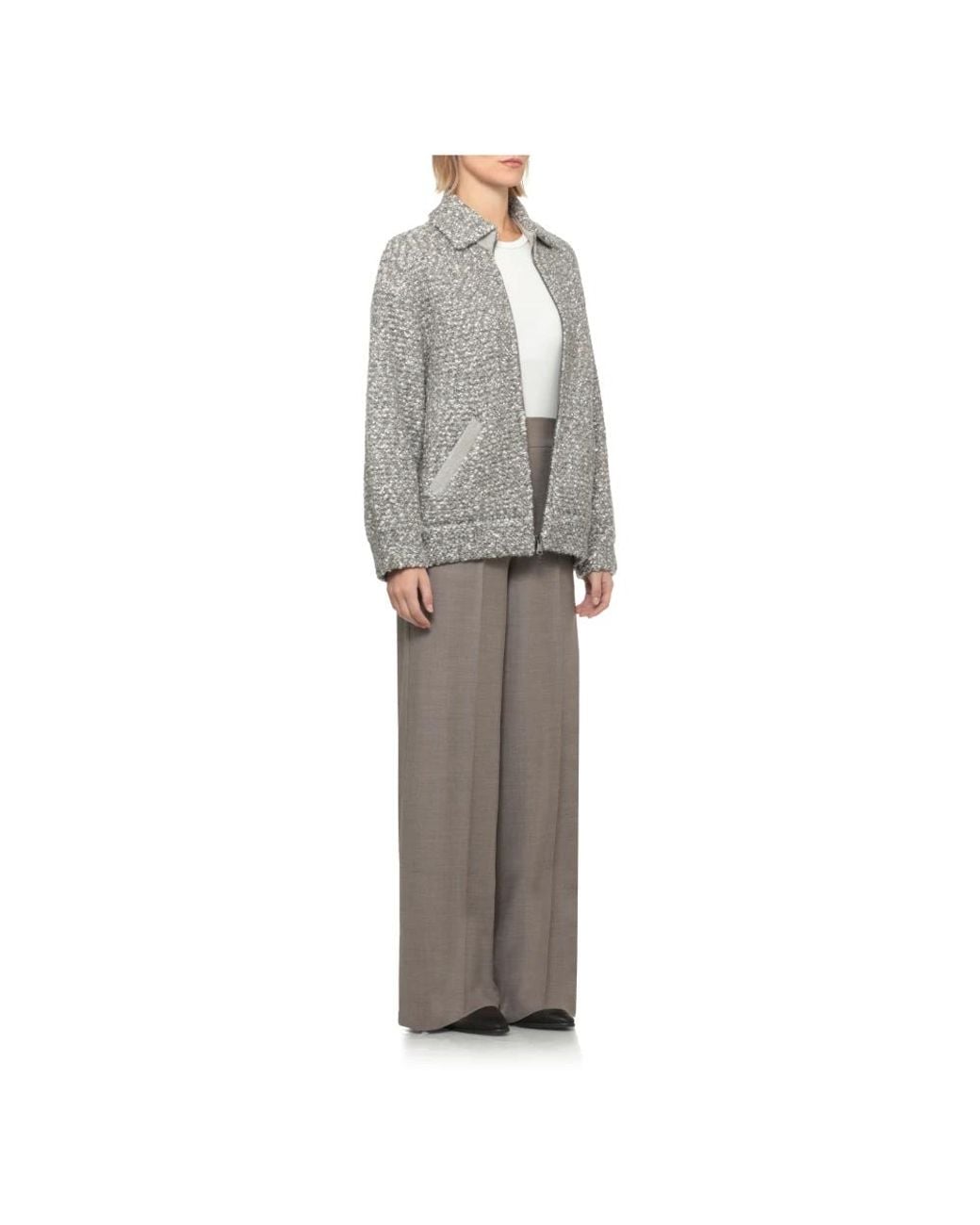 Tweed Jackets D.exterior de color Gray