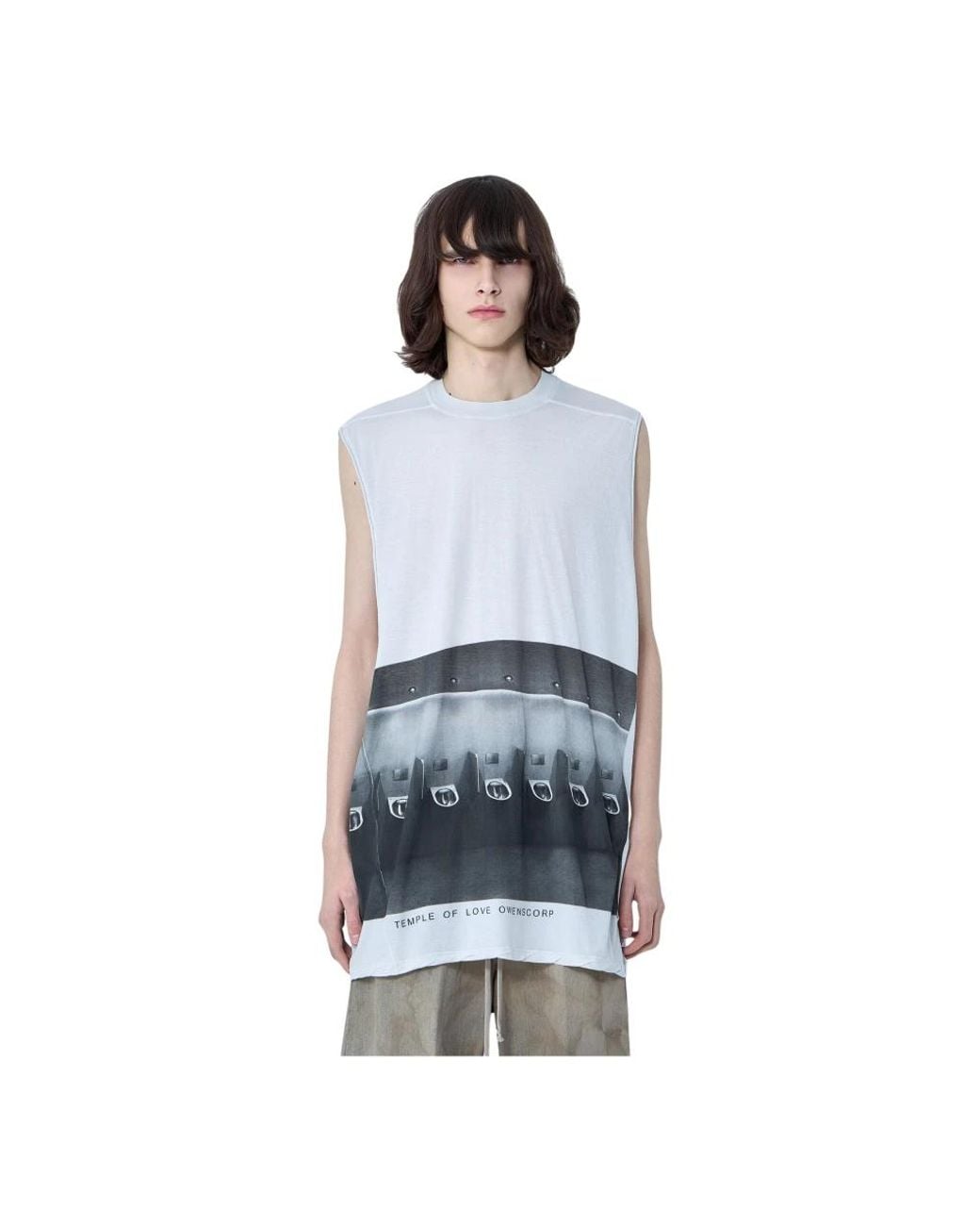 Rick Owens Blue Sleeveless Tops for men