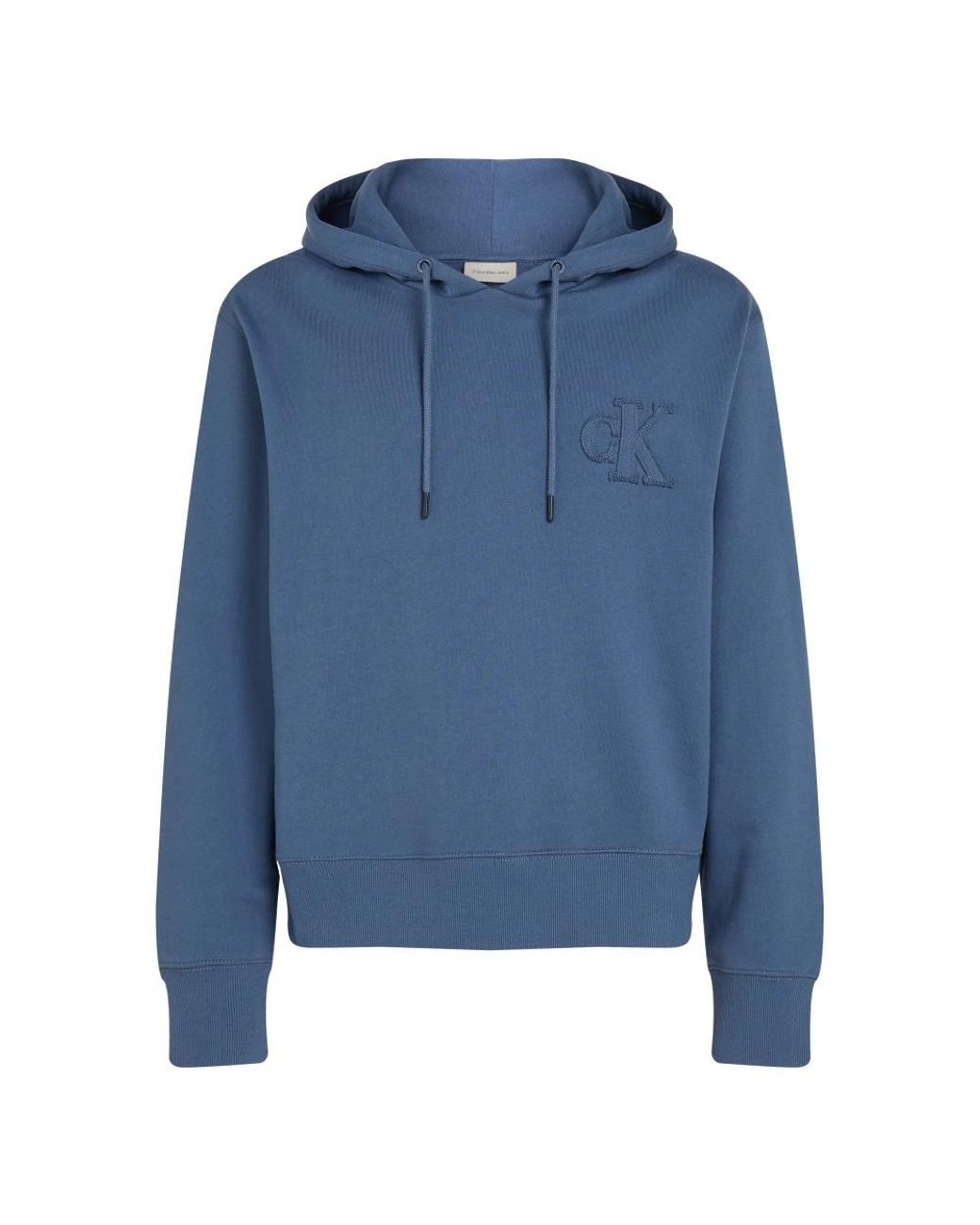 Calvin Klein Hoodies & Sweatvesten ,Blauw ,Katoen Biologische Katoenen Hoodie Trui in het Blue voor heren