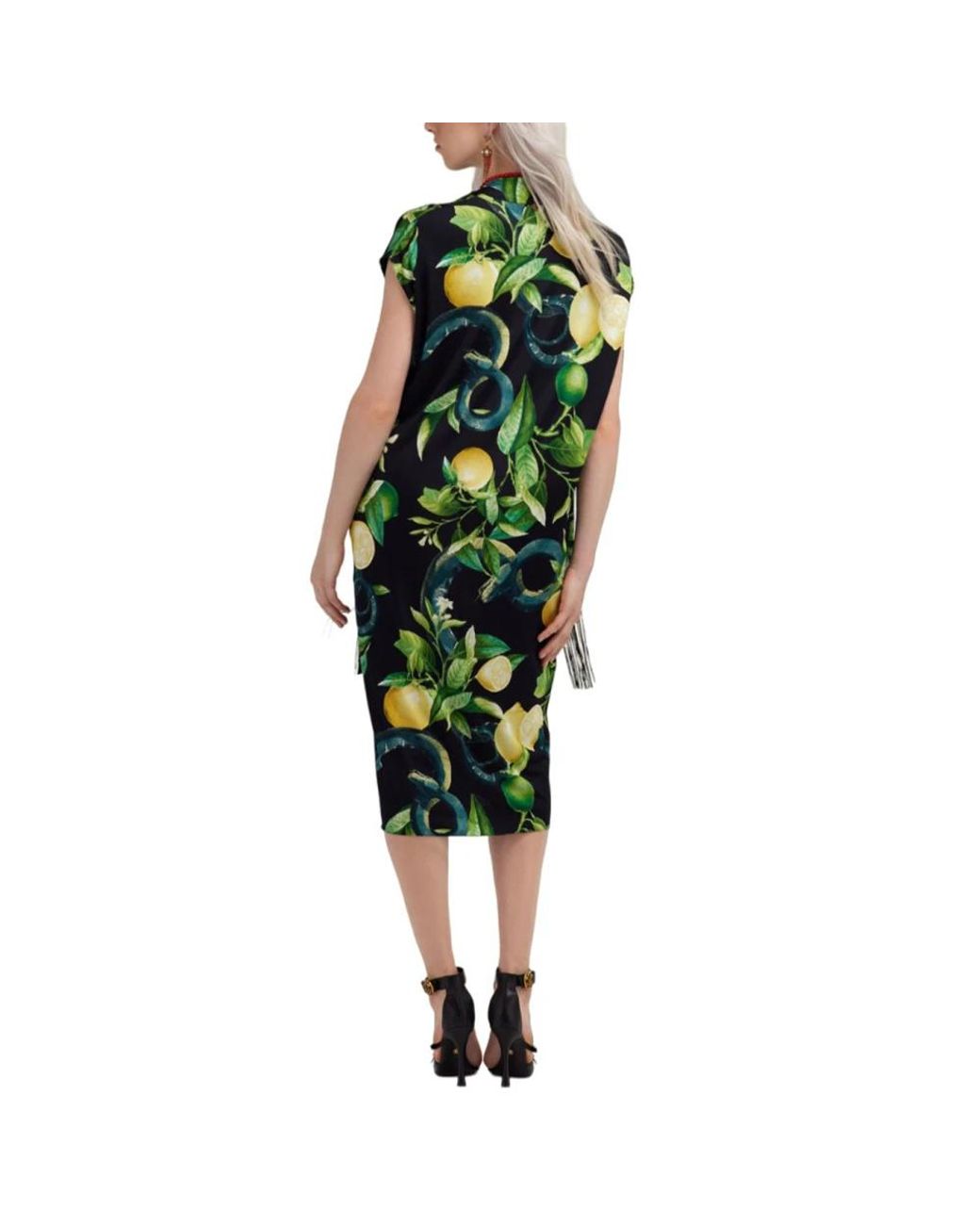 Roberto Cavalli Green Midi Dresses