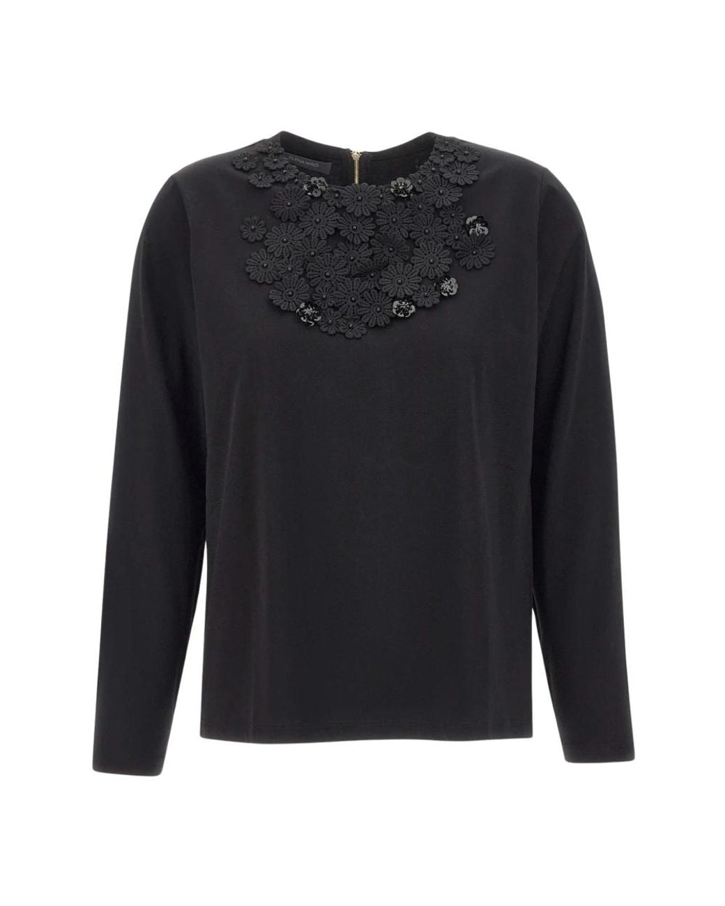 Elena Miro Black Long Sleeve T-Shirts