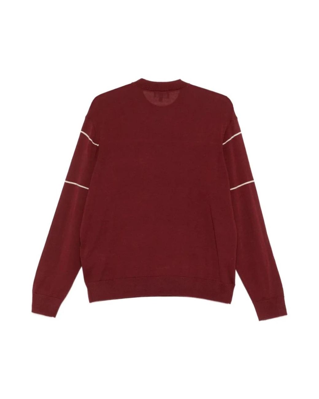 Emporio Armani Red Round-Neck Knitwear for men