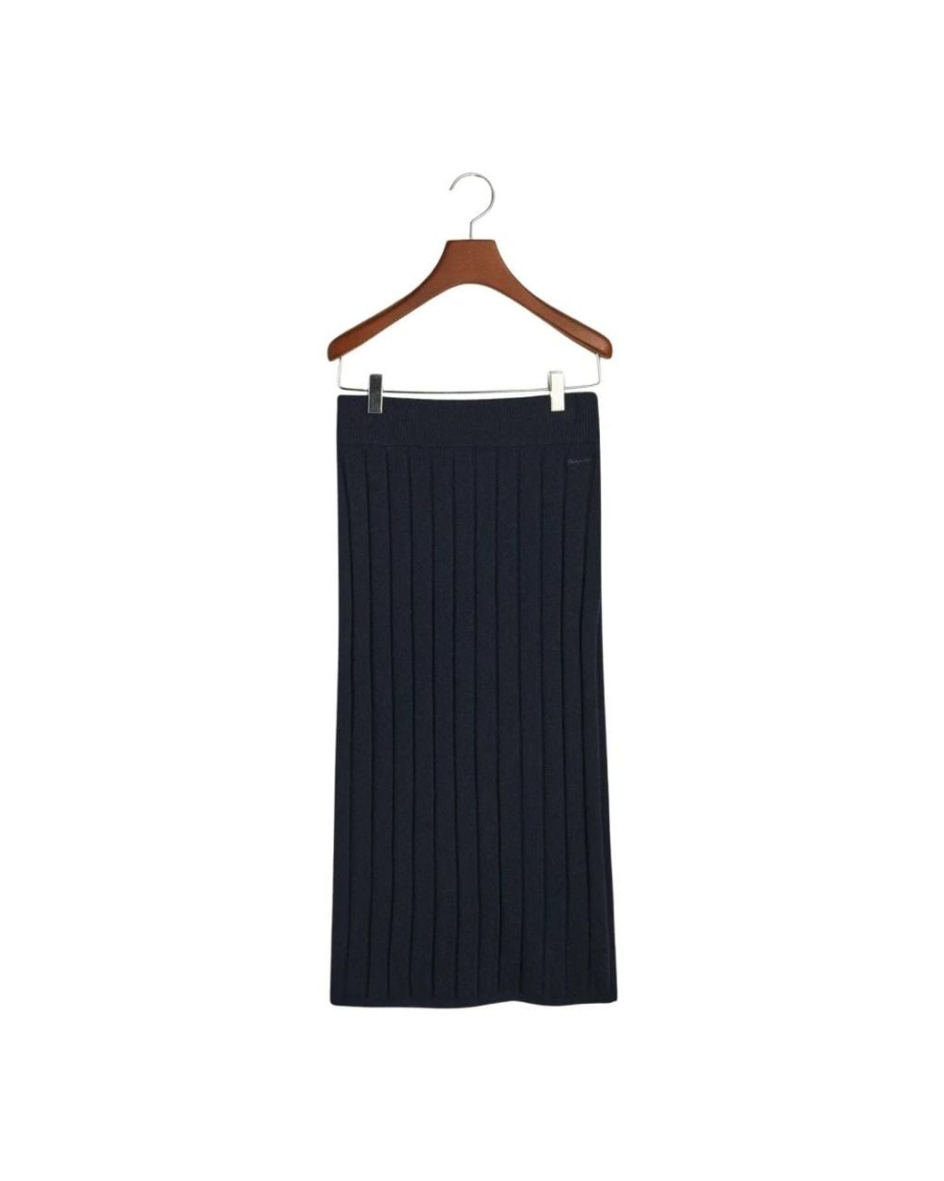 Gant Rokken ,Blauw ,Wol Wollen Rok Met Brede Ribbels in het Blue