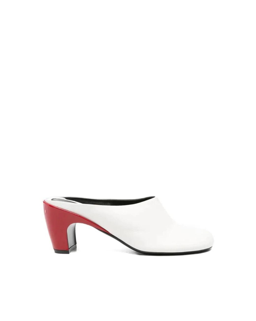 Dries Van Noten White Heeled Mules