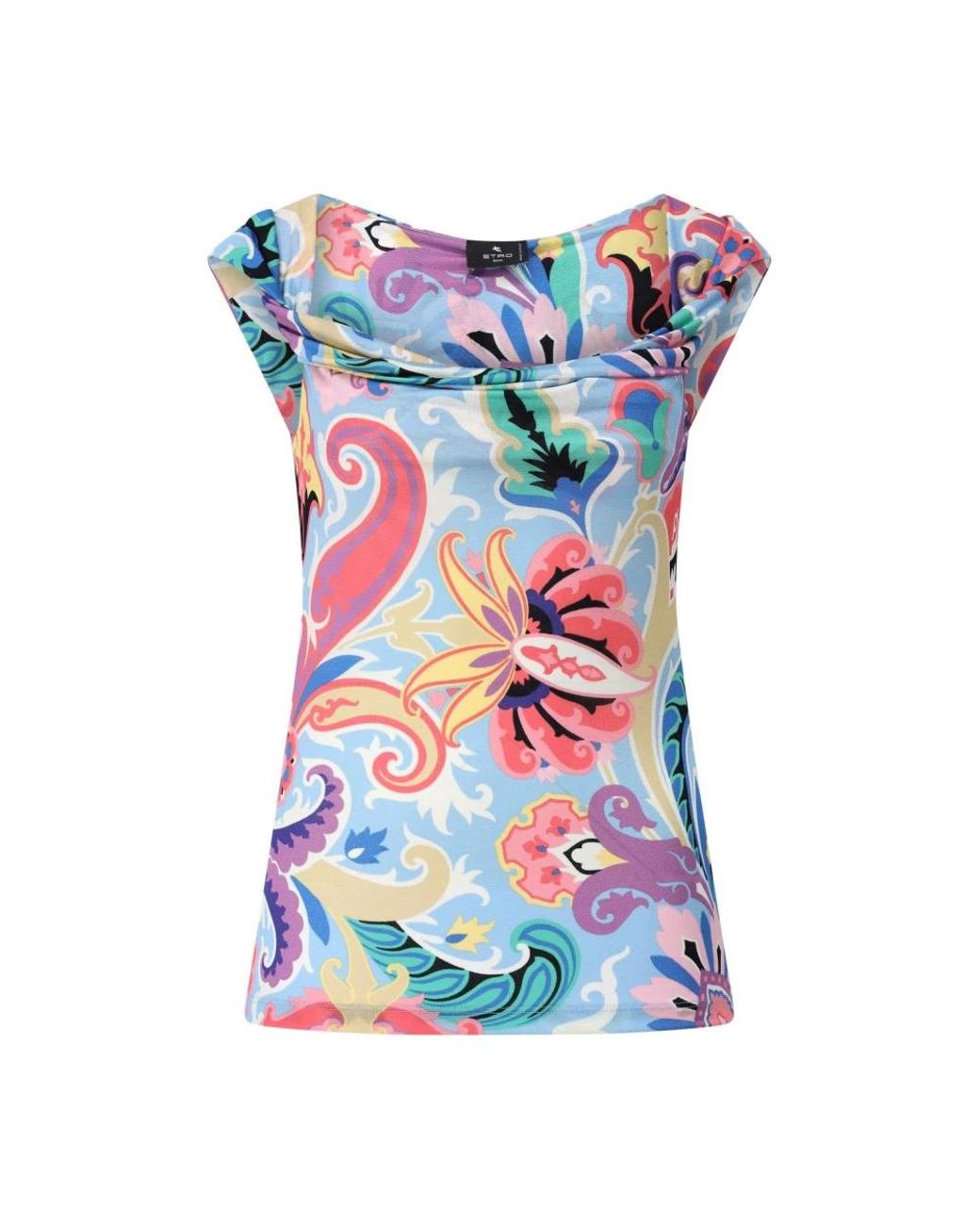Etro Blue Sleeveless Tops