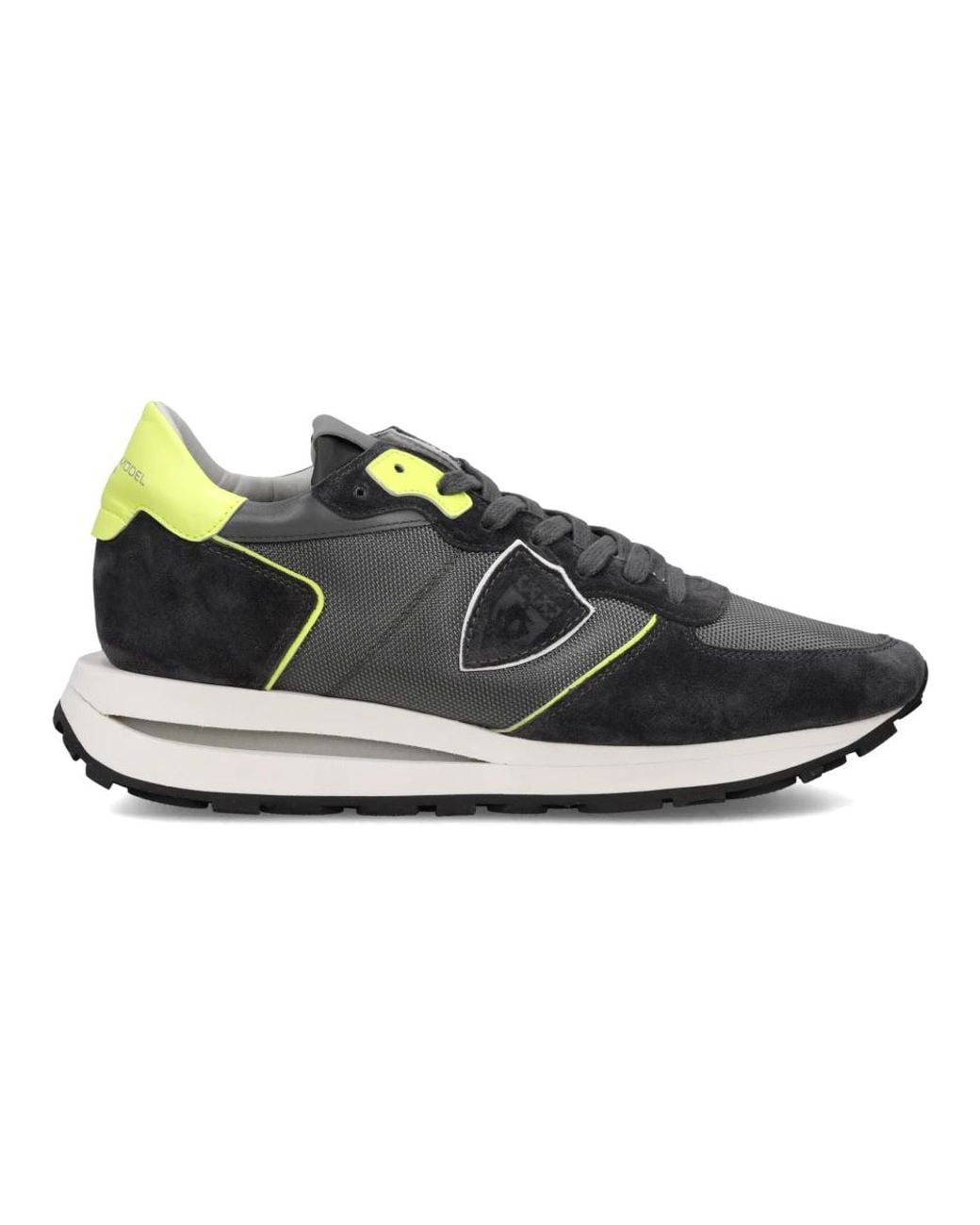 Philippe Model Schoenen ,Veelkleurig ,Katoen Sneakers Trpx Haute Running in het Blue voor heren