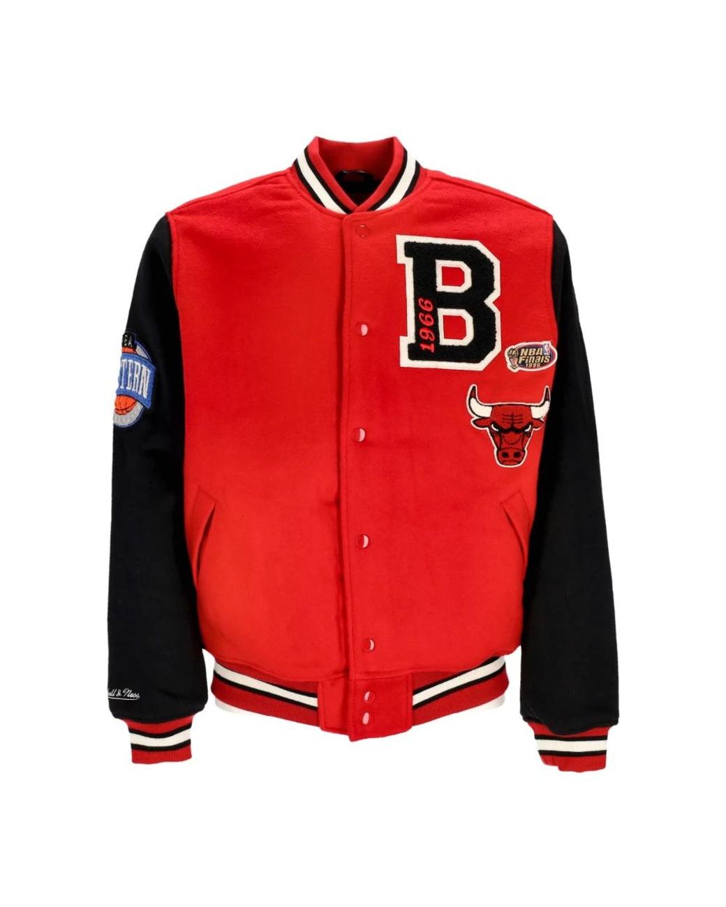 Mitchell & Ness Jassen ,Rood ,Wol Chicago Bulls Varsity Jacket Rood/Zwart in het Red voor heren