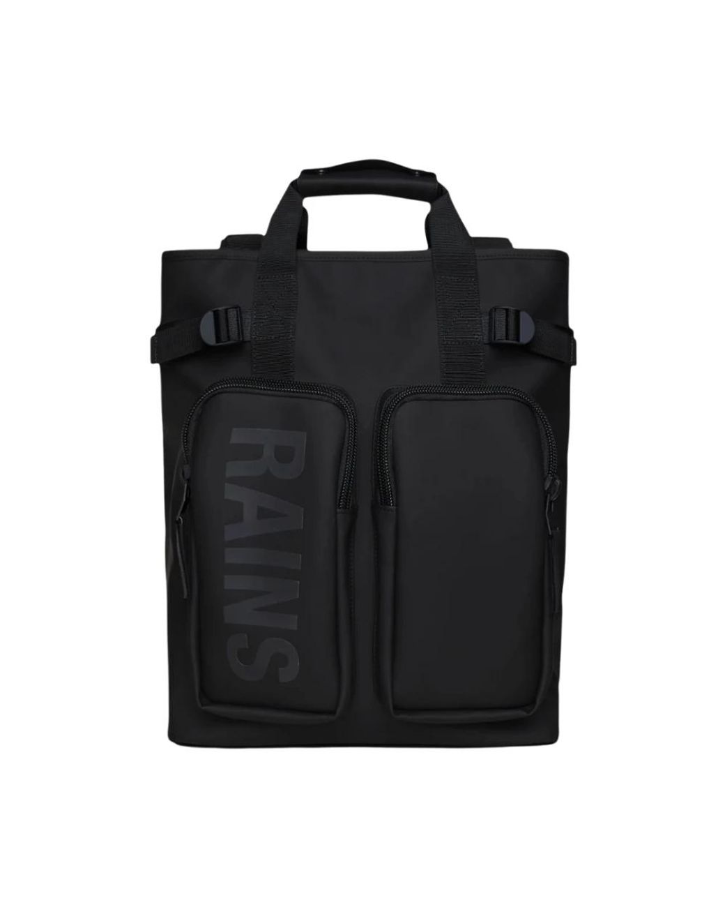 Rains Black Backpacks for men