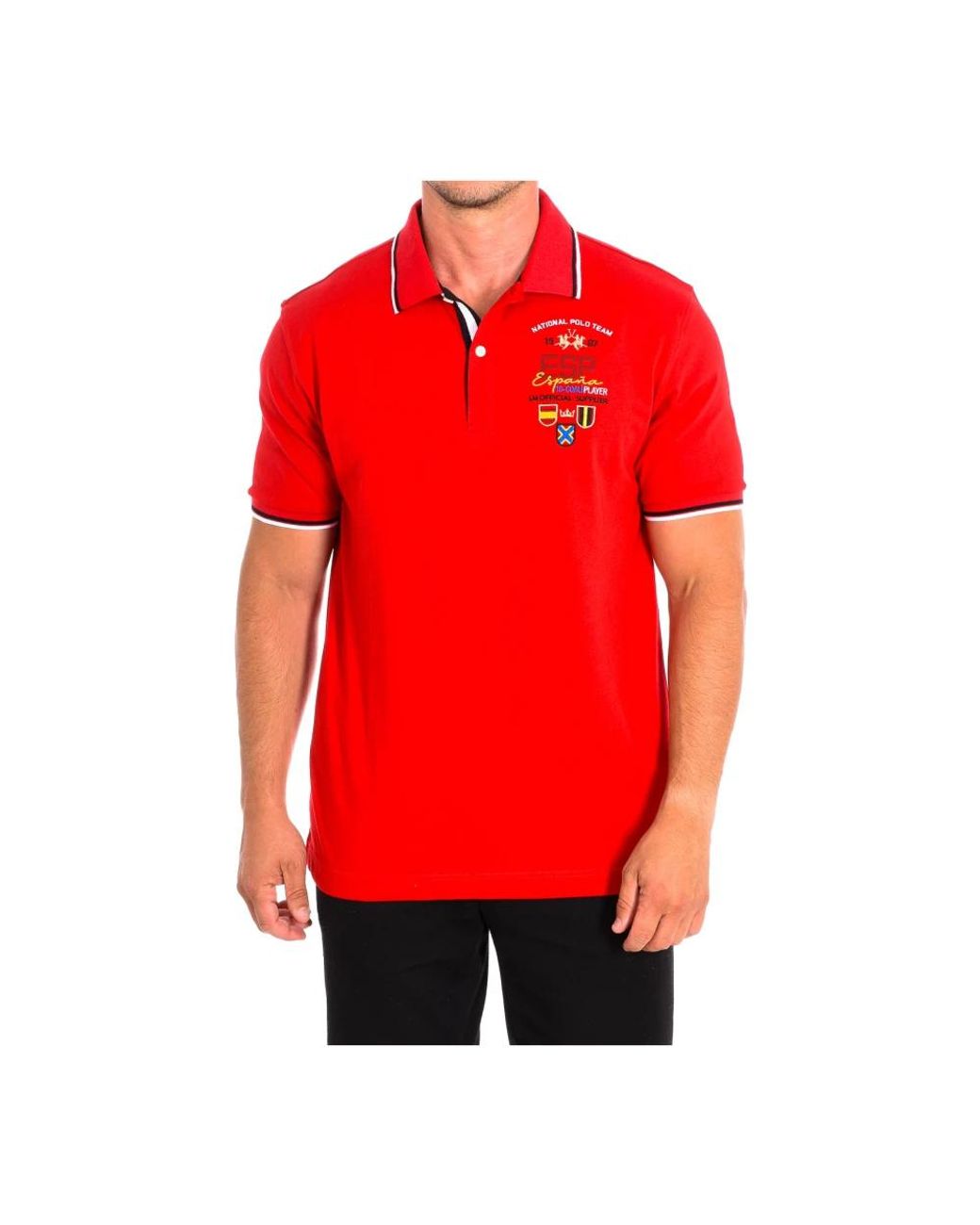 La Martina Red Polo Shirts for men