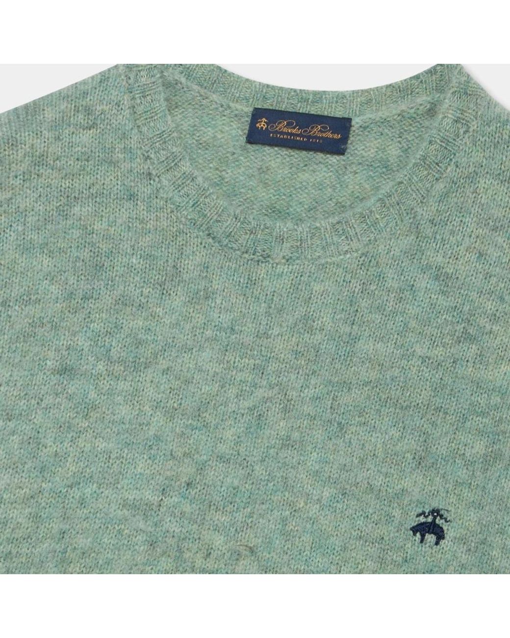 Brooks Brothers Green Round-Neck Knitwear for men