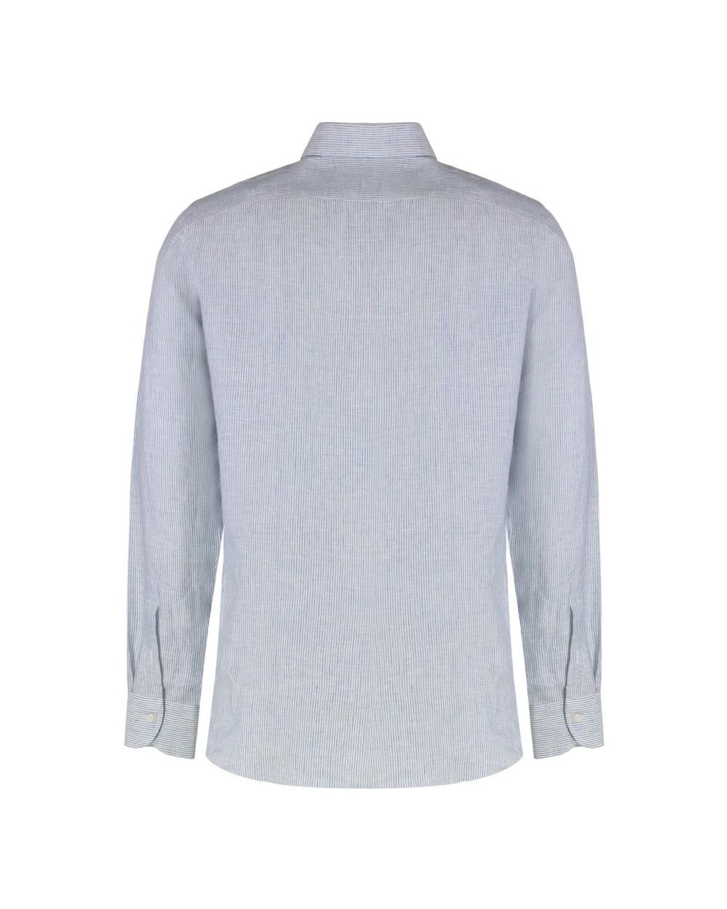 Borriello Blue Casual Shirts for men