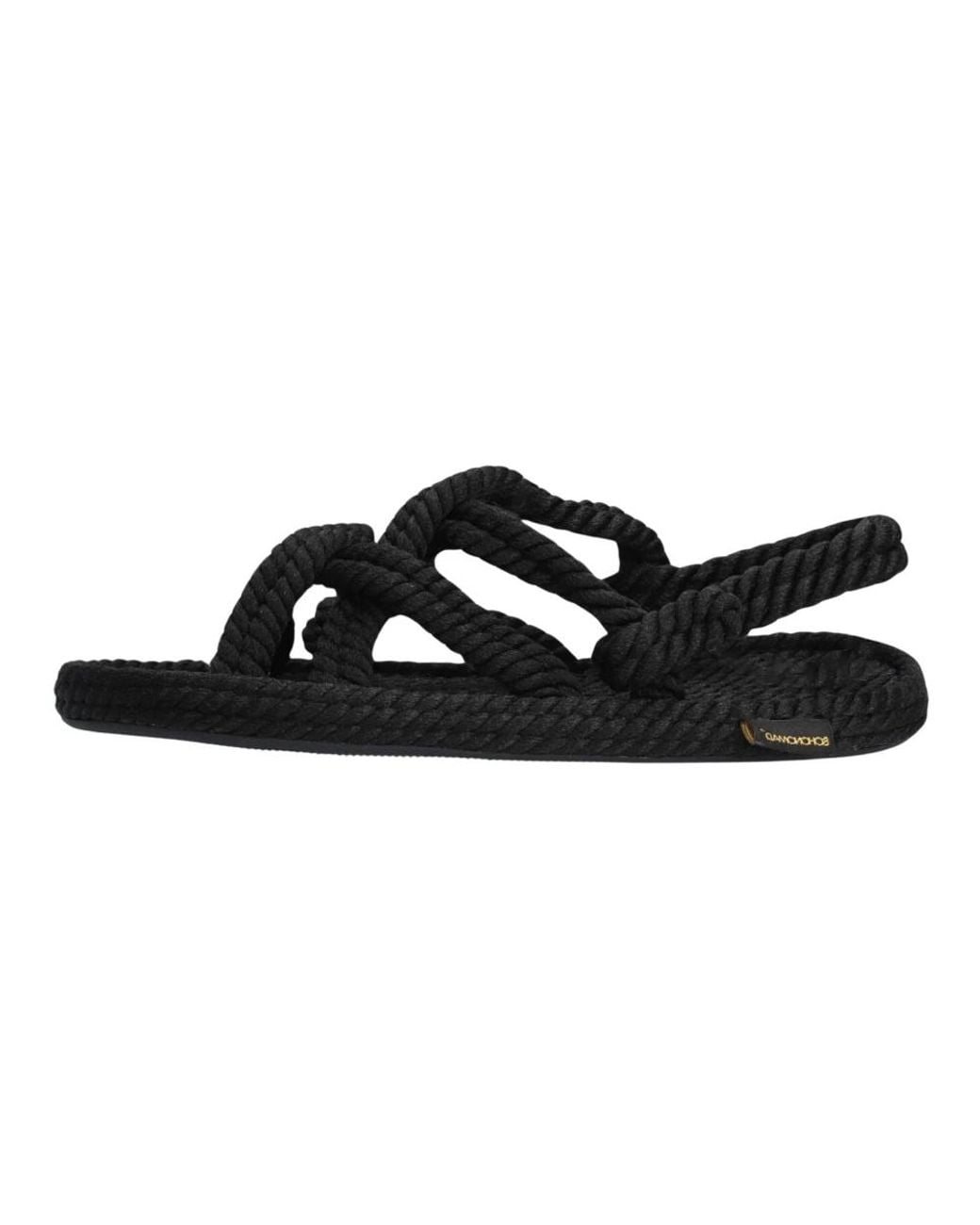 Bohonomad Black Flat Sandals