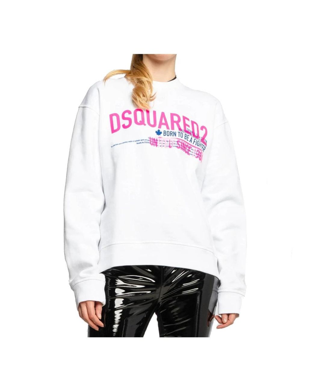 DSquared² White Cotton Logo Sweatshirt