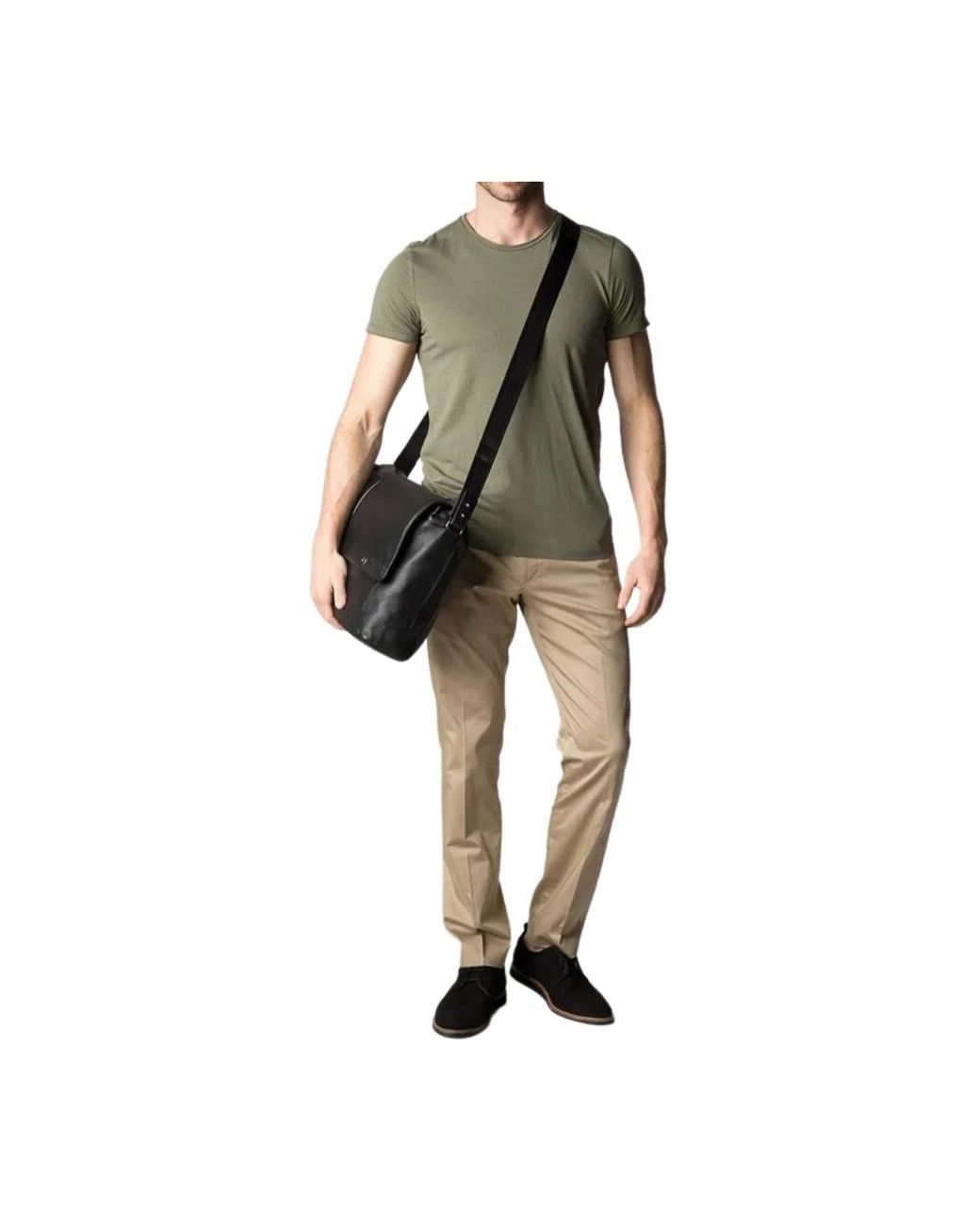 Piquadro Black Cross Body Messenger for men