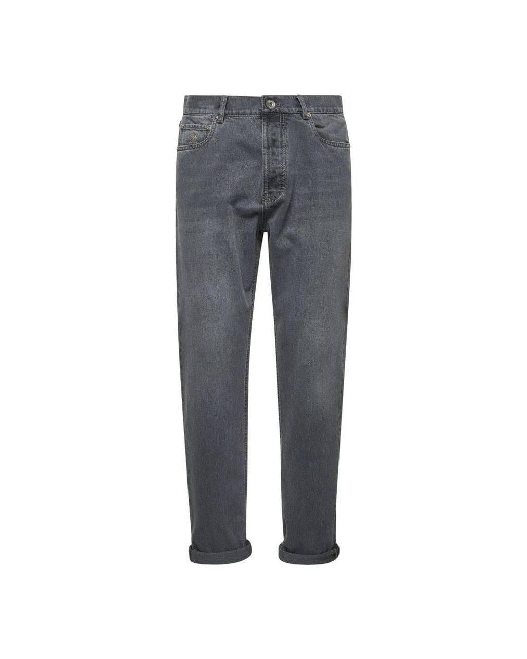 Brunello Cucinelli Gray Slim-Fit Jeans for men