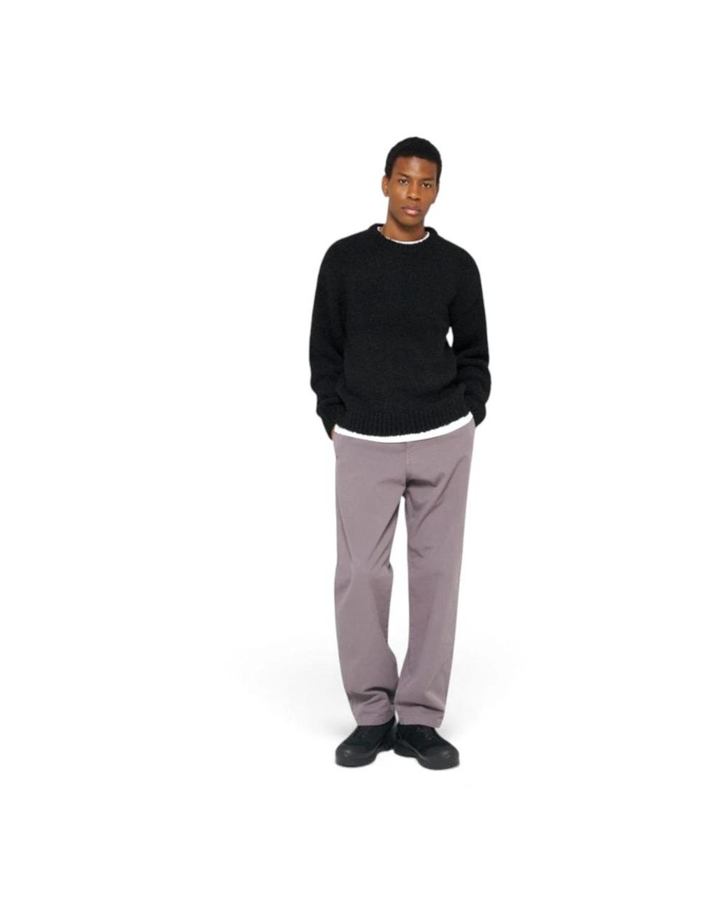 Edwin Black Round-Neck Knitwear for men