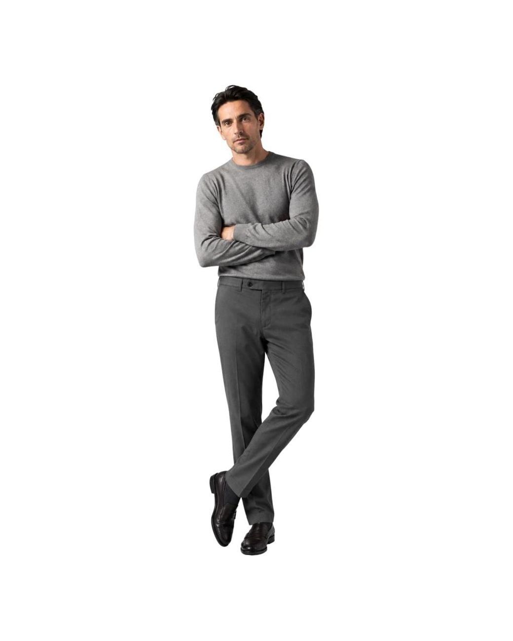 Berwich Gray Suit Trousers for men