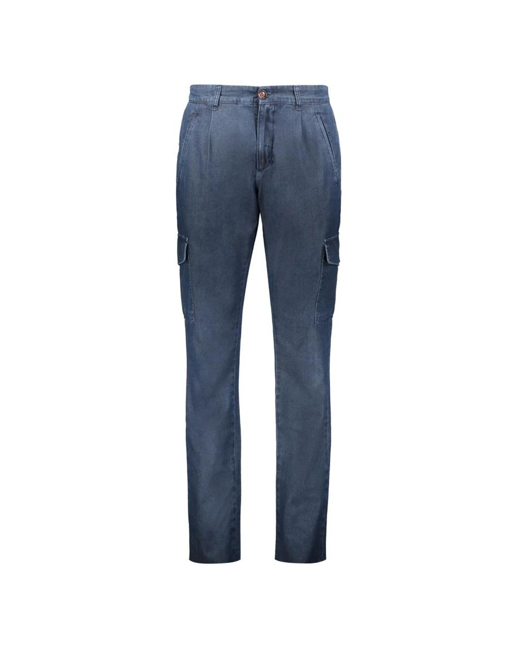 Moorer Blue Slim-Fit Trousers for men