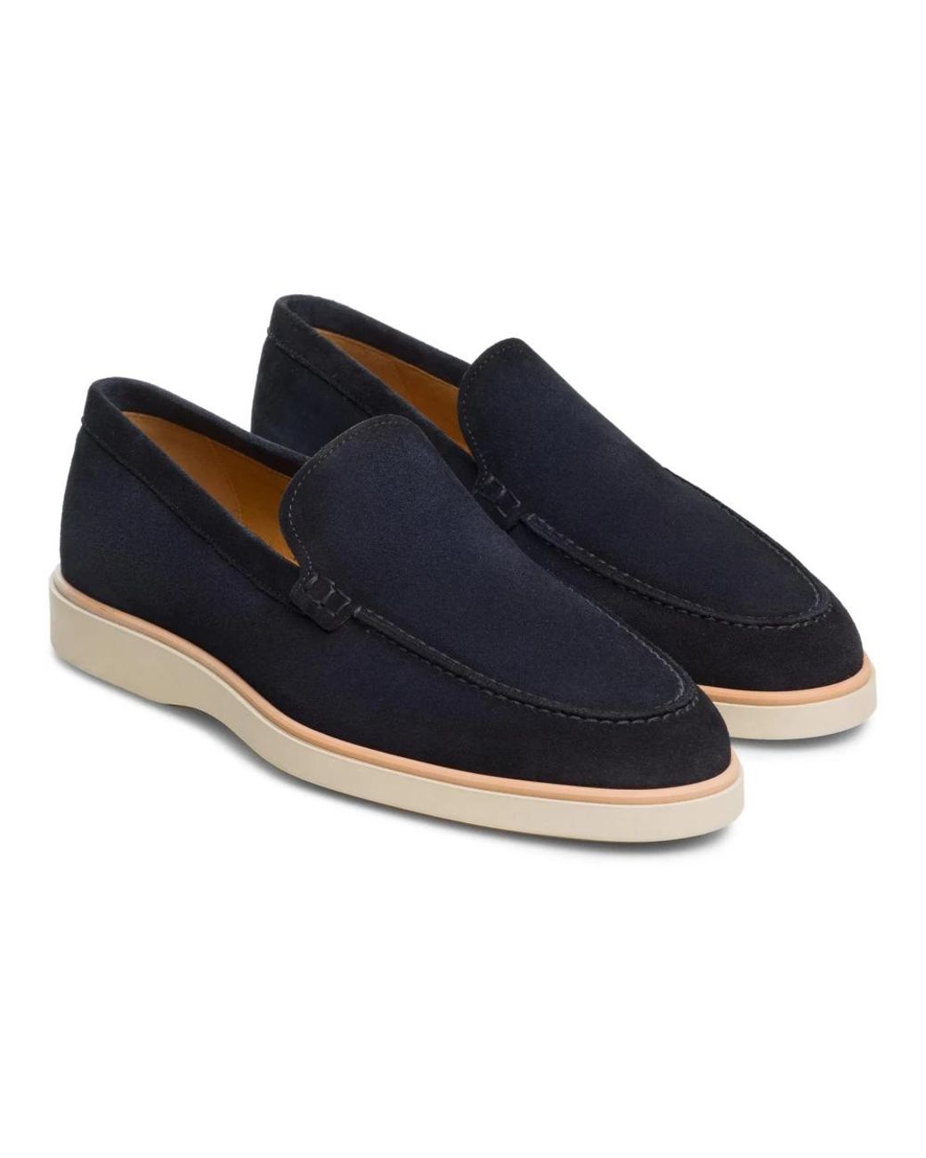 Magnanni Shoes Blue Loafers for men