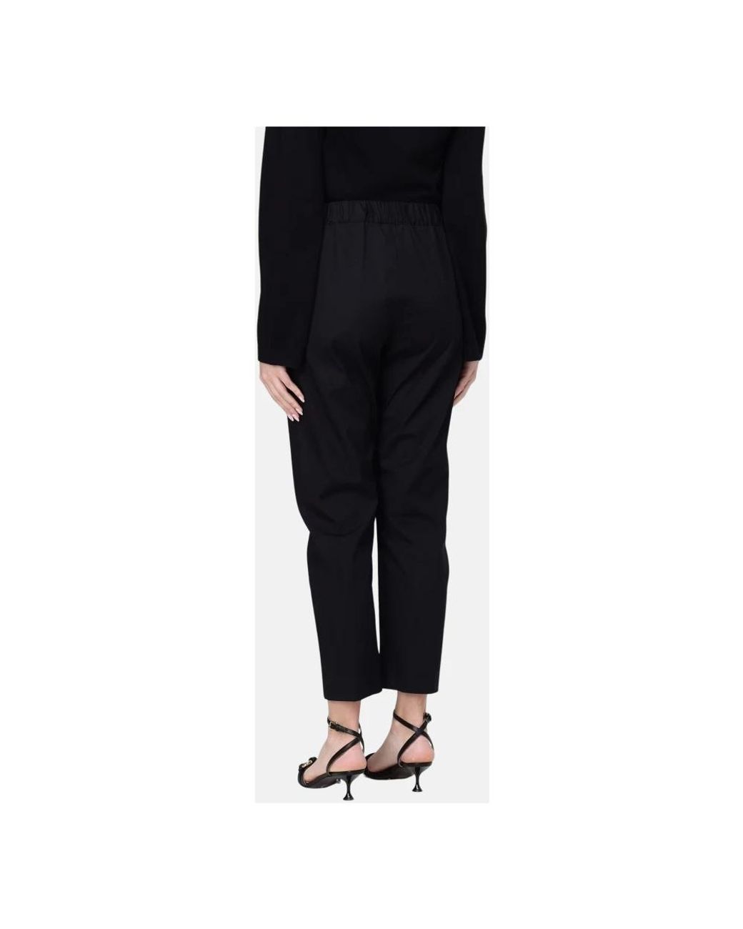 Semicouture Black Cropped Trousers