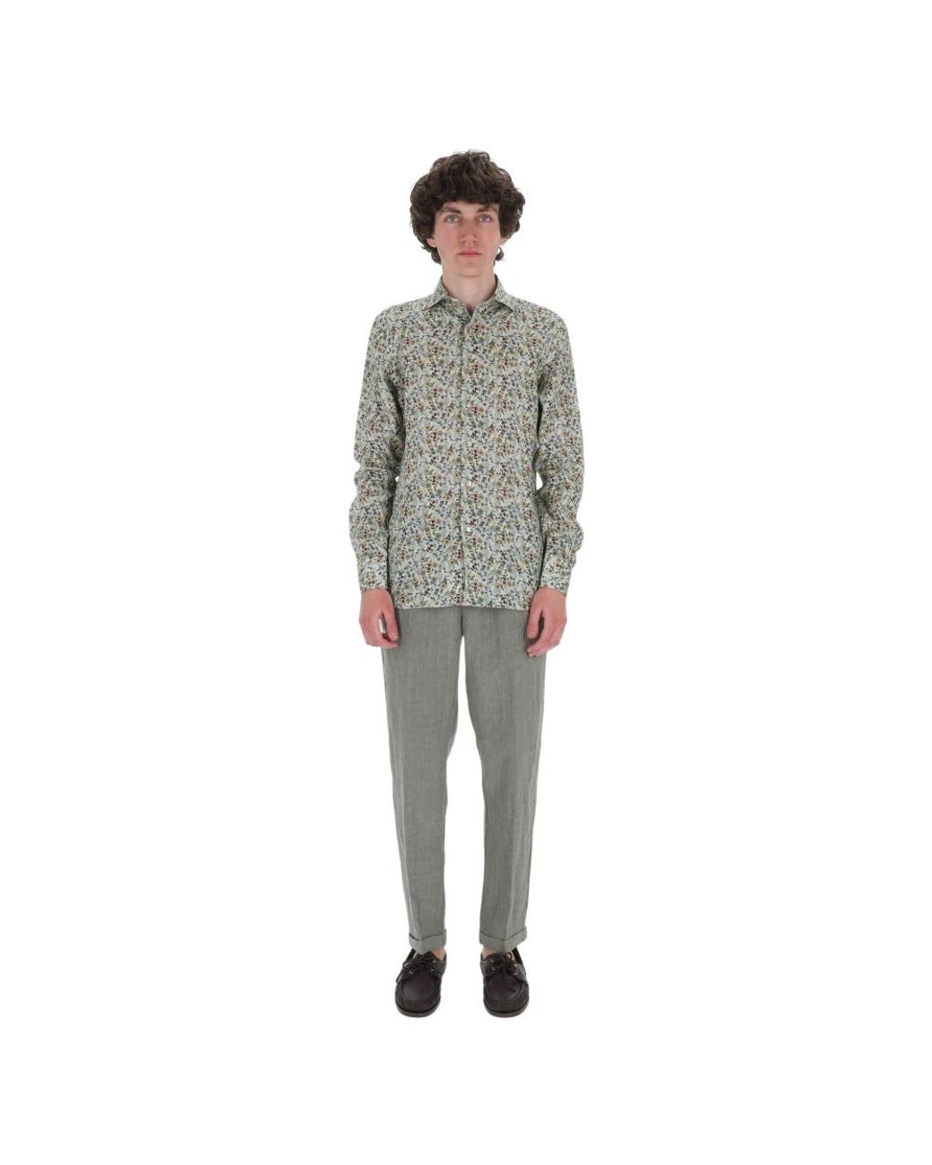 Borriello Gray Casual Shirts for men