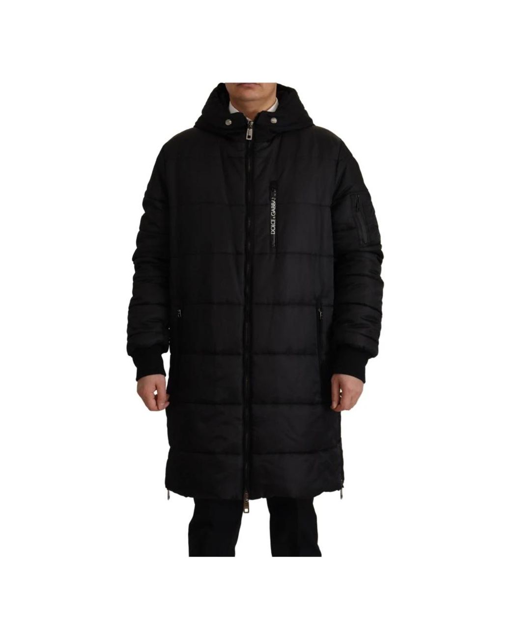 Dolce & Gabbana Black Down Coats for men