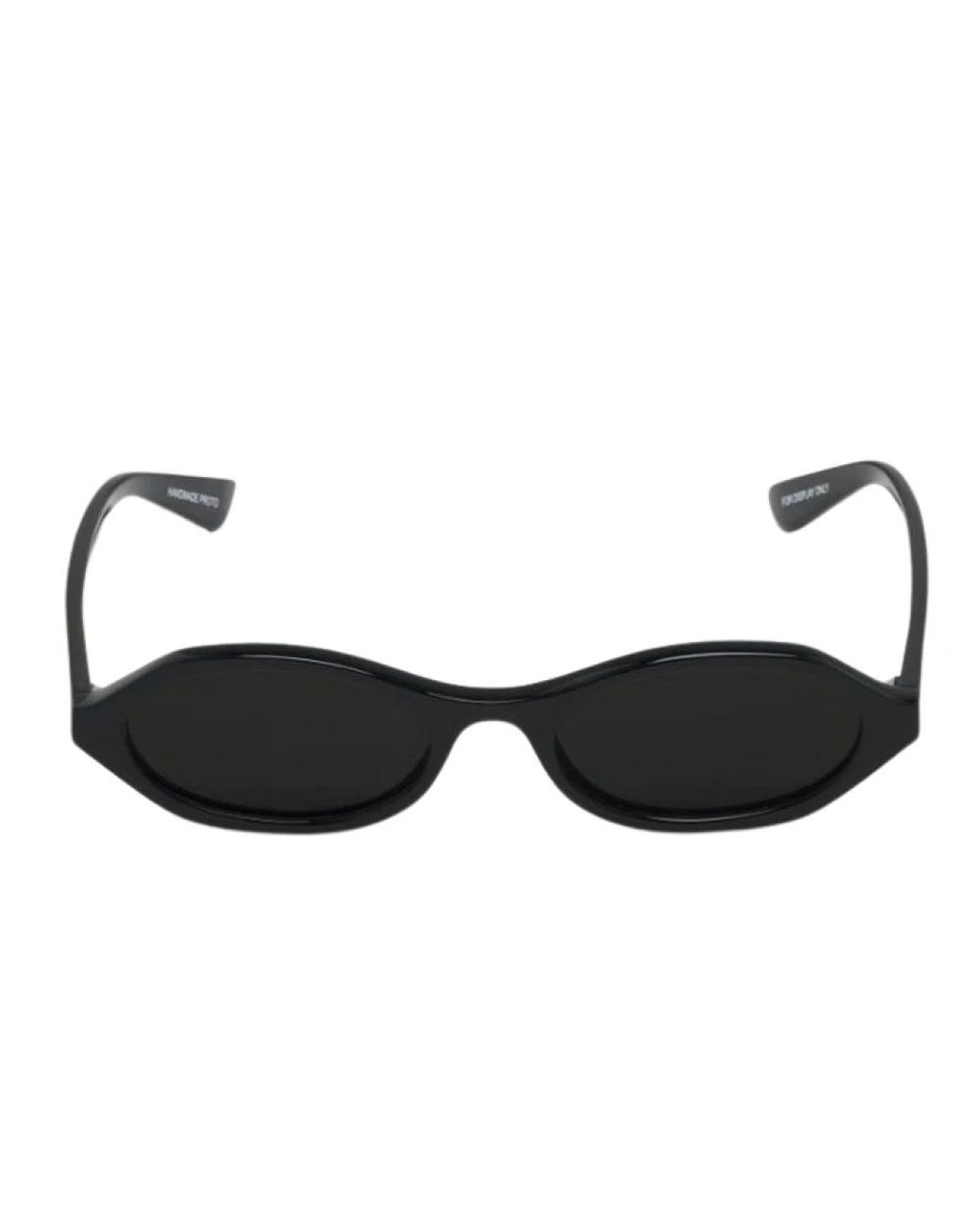 McQueen Geometrische Ovale Zonnebril in het Black