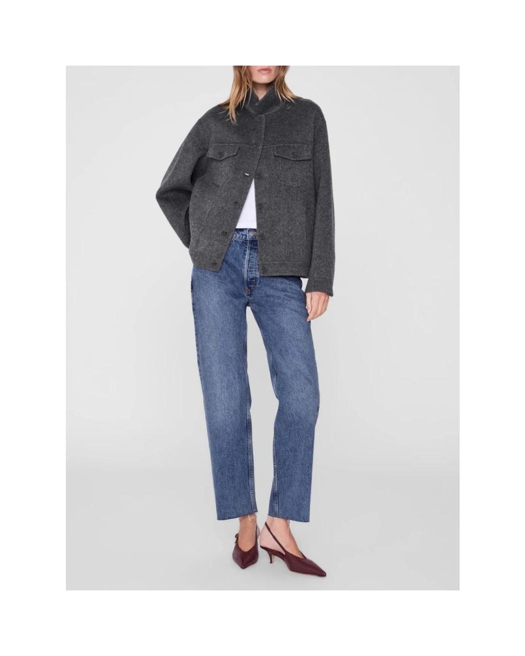 Anine Bing Gray Light Jackets