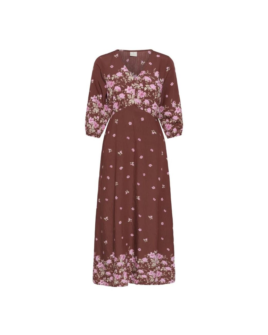 Kaffe Midi Jurk in het Red