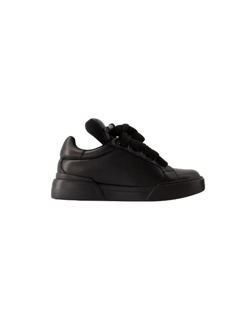 Dolce & Gabbana Schoenen ,Zwart ,Leer Leather Sneakers in het Black voor heren