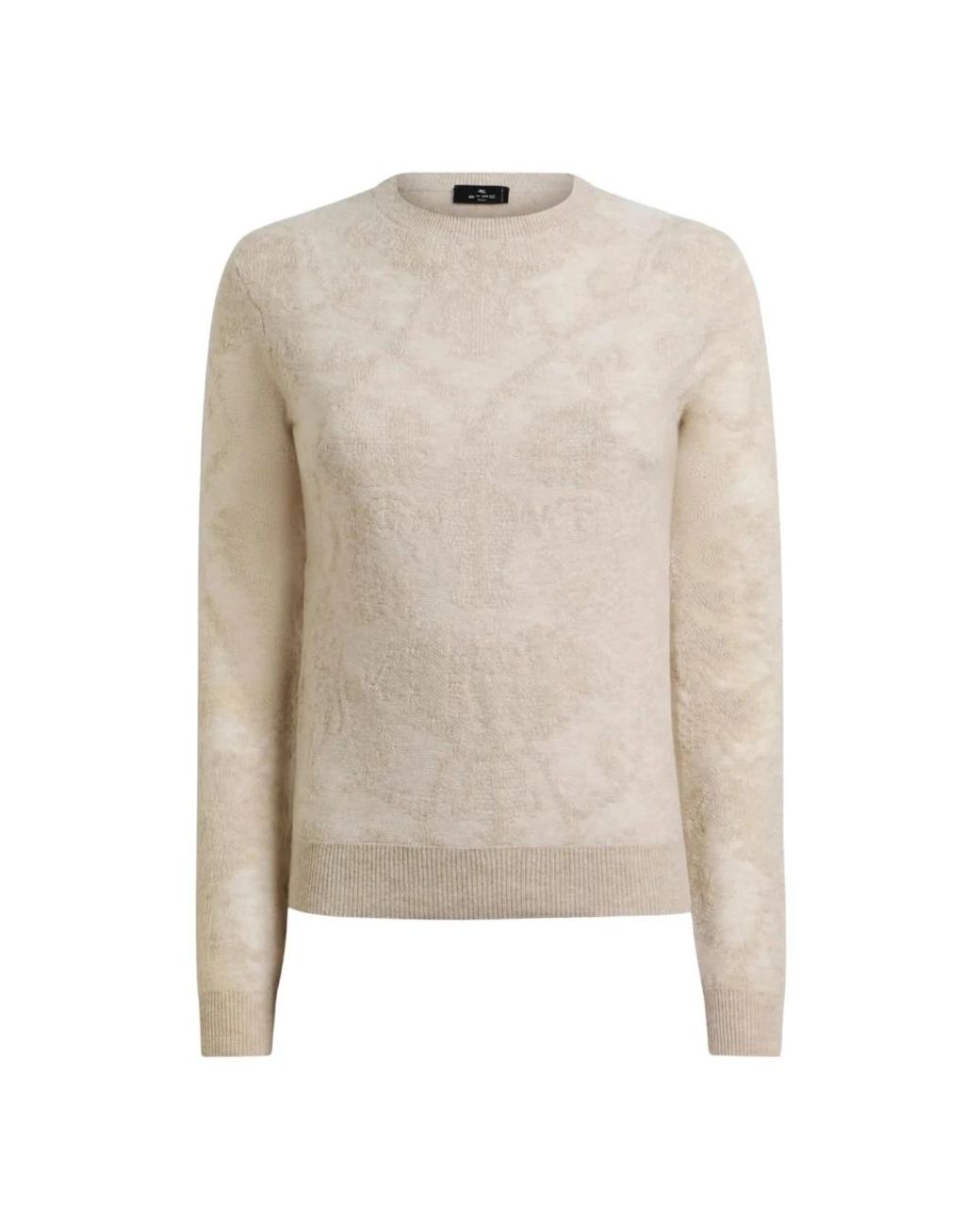 Etro Natural Round-Neck Knitwear