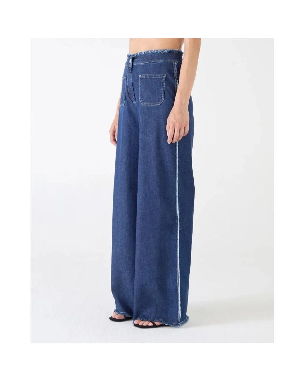Shaft Blue Wide Jeans