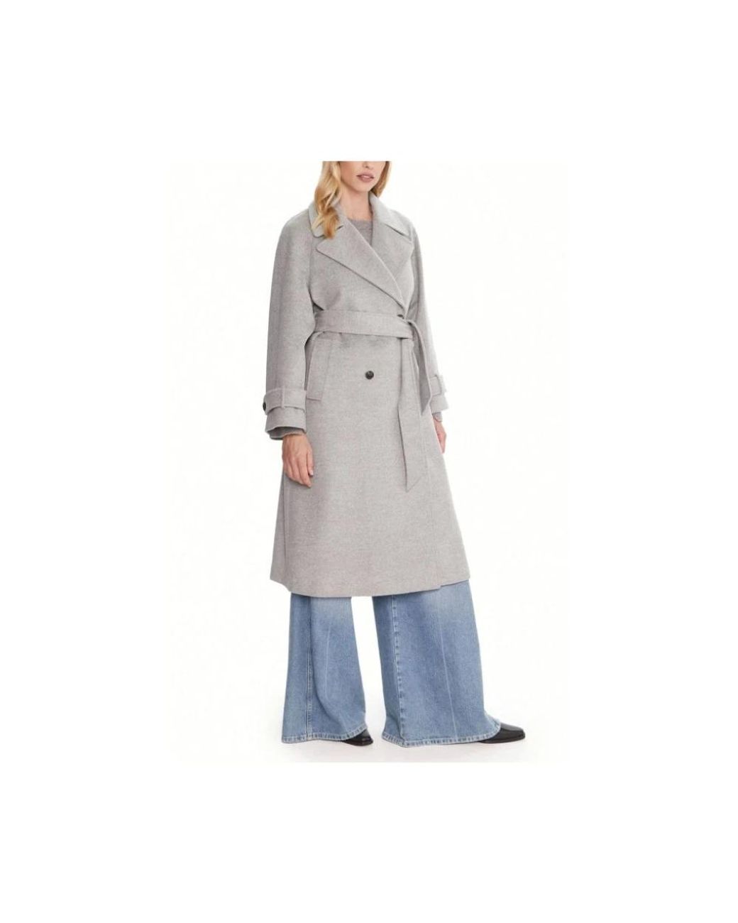 Marella Gray Belted Coats