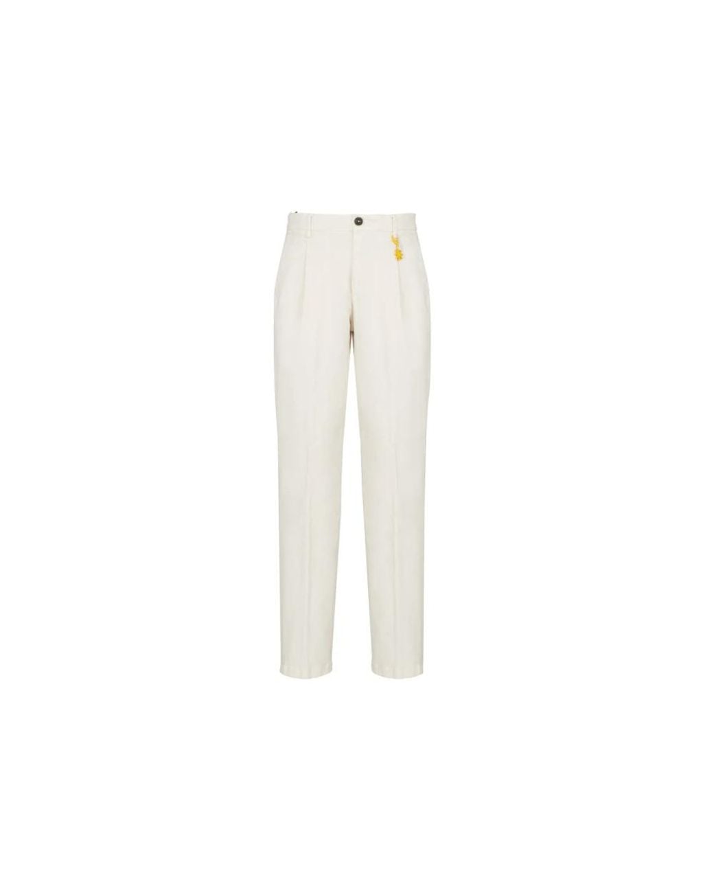 Manuel Ritz White Slim-Fit Trousers for men