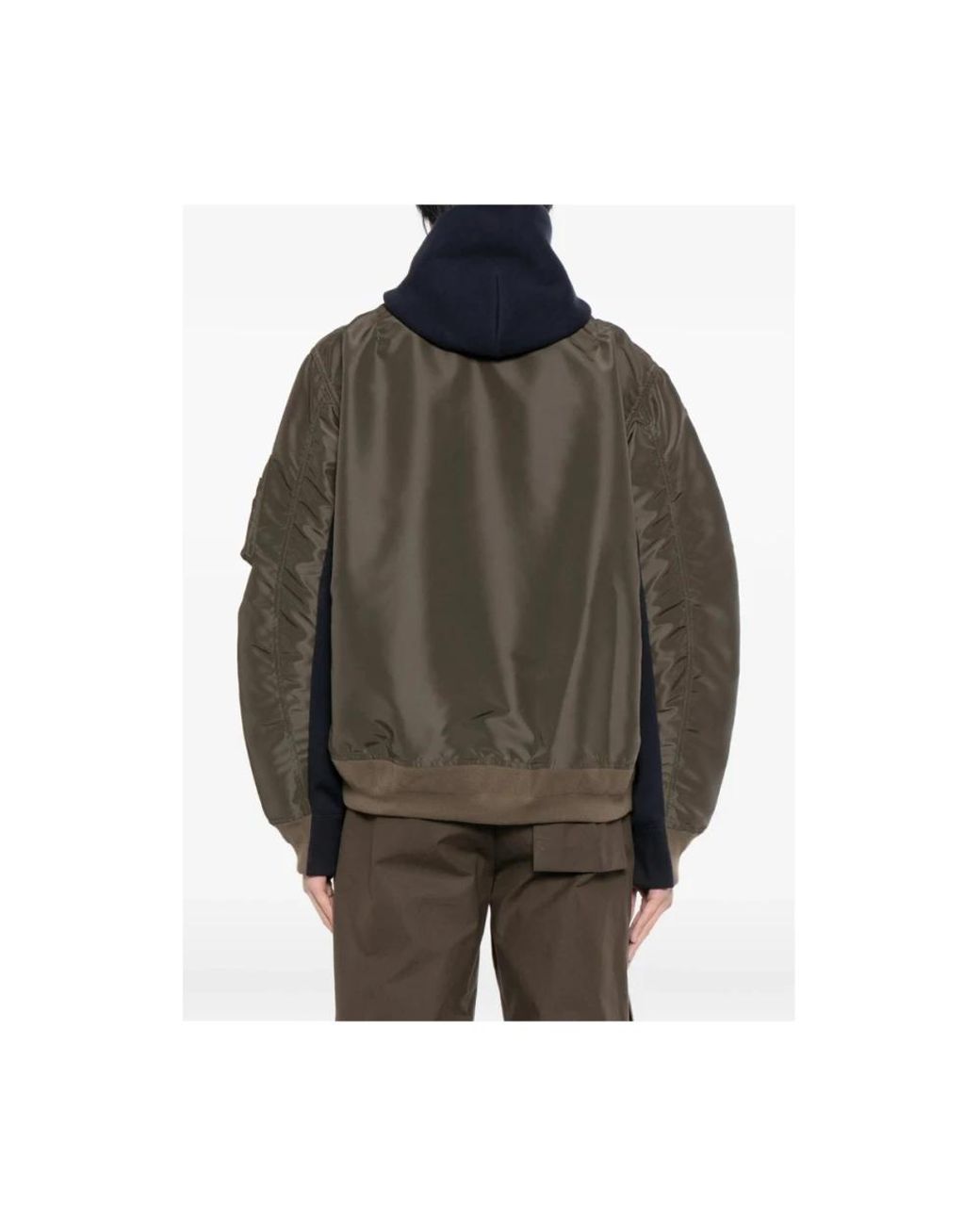 Sacai Black Zip-Throughs for men