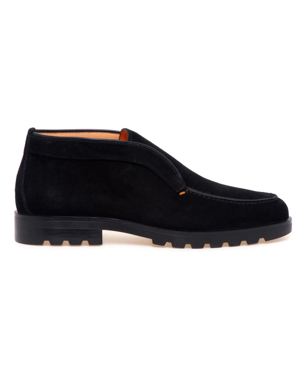 Santoni Black Ankle Boots for men