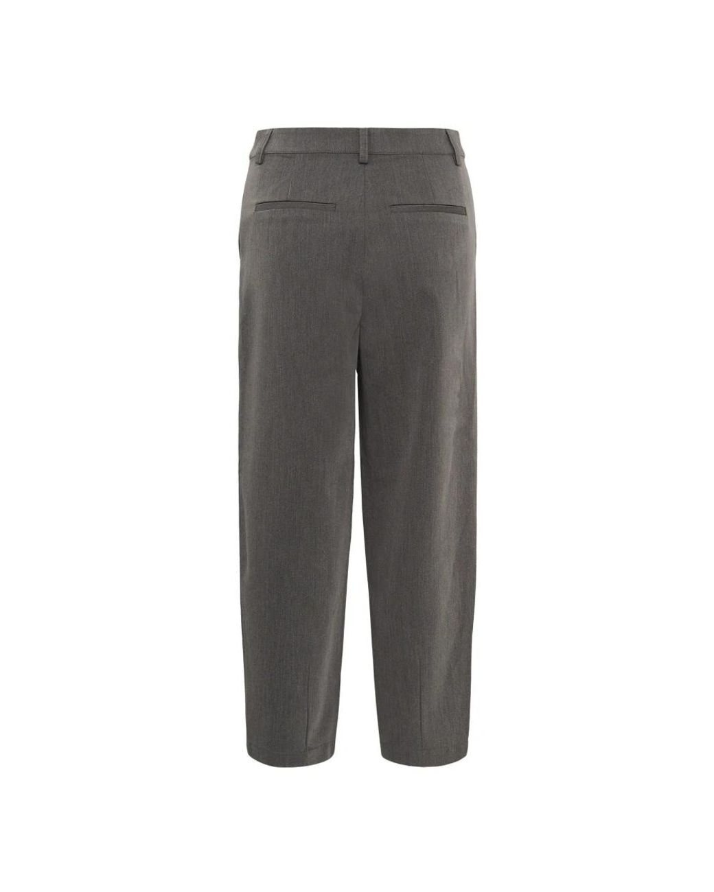 Cropped Trousers Kaffe de color Gray