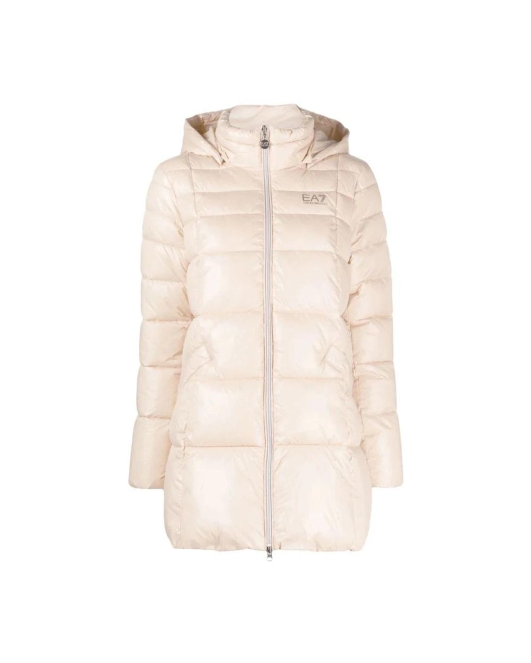 EA7 Roze Puffer &Amp; Casual Donsjas in het Natural