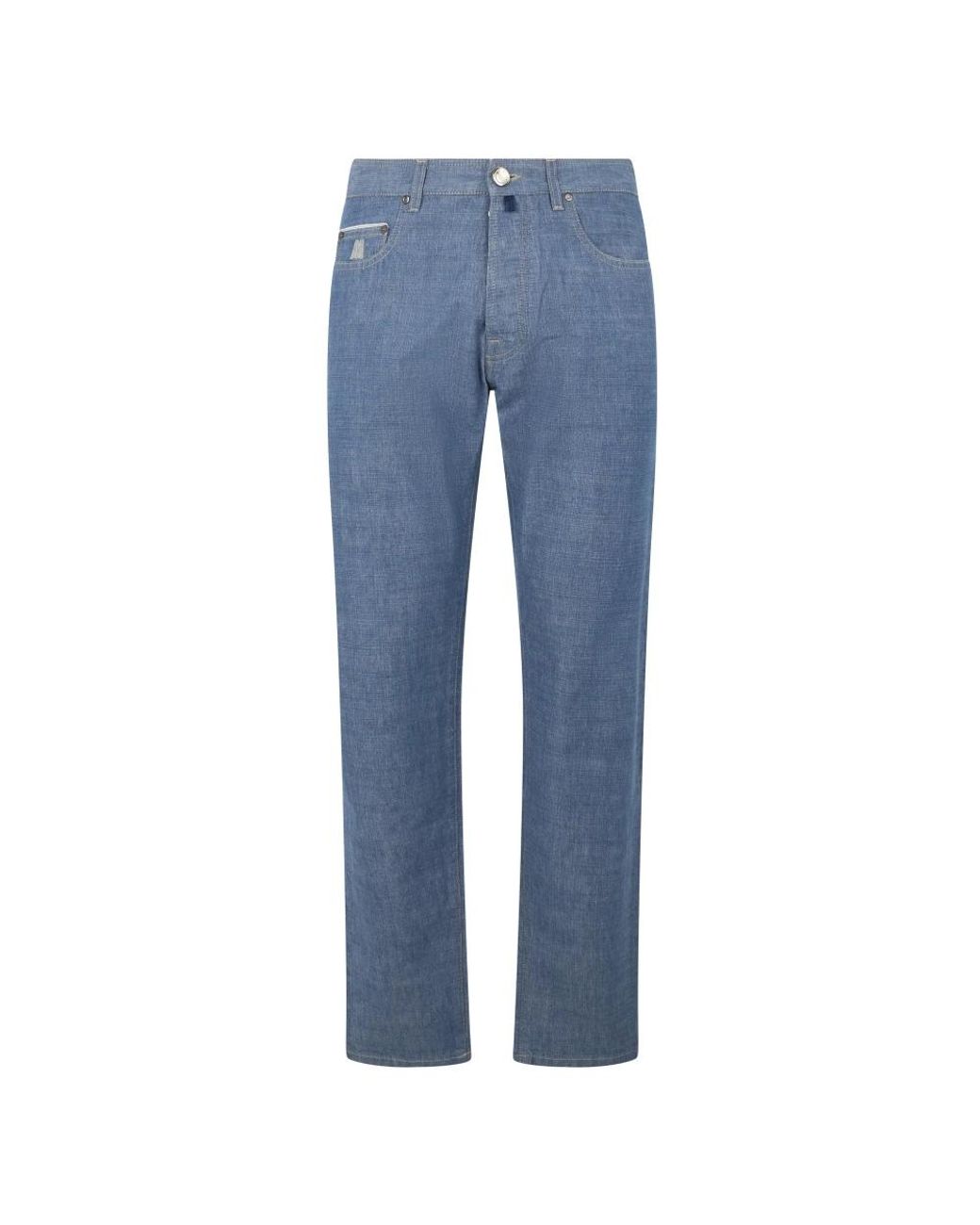 Moorer Blue Straight Fit Jeans for men