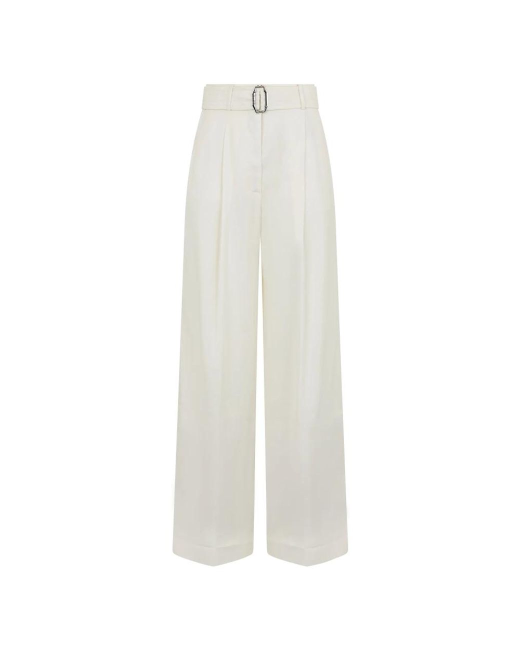 Moorer White Wide Trousers