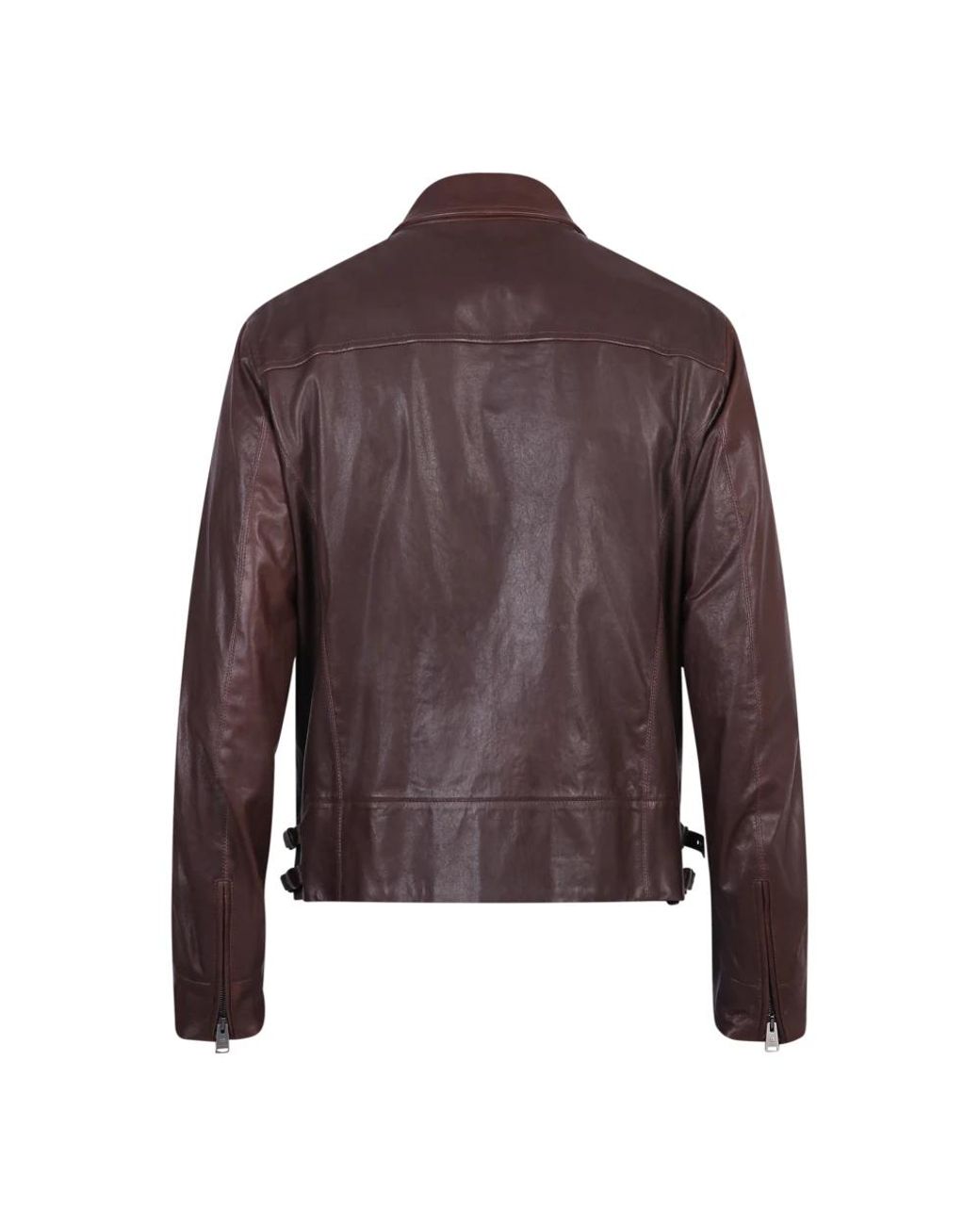 Lardini Brown Leather Jackets for men